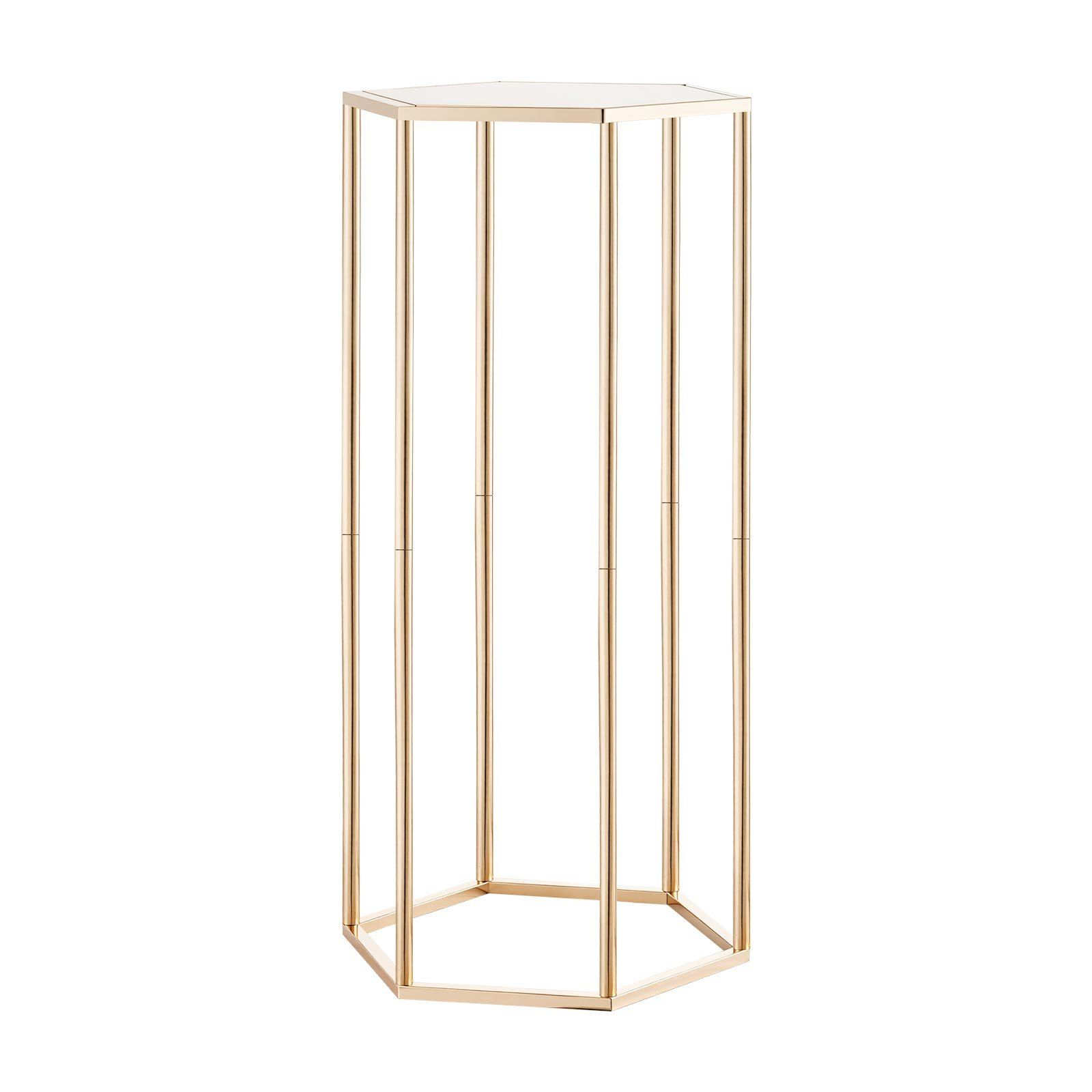 Wedding Flower Stand, 10PCS 60cm Column Flower Stand, Floral Stands with Acrylic Laminate, Hexagonal Cubic Floral Display Rack for Wedding, Party, Birthday, Home, Gold Centerpiece Stands - Image 1