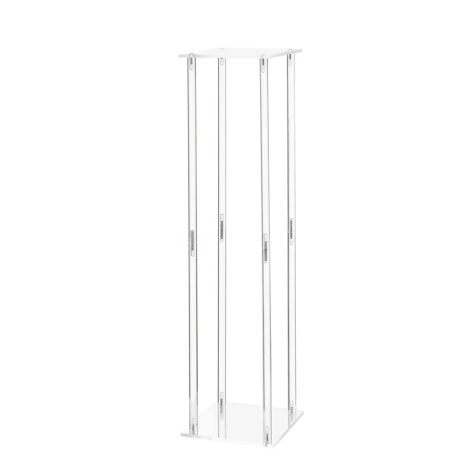 Wedding Flower Stand, 10PCS 80cm Column Flower Stand, Floral Stands with Acrylic Laminate, Cylindrical Cubic Floral Display Rack for Wedding, Party, Birthday, Home, Centerpiece Stands - Image 1