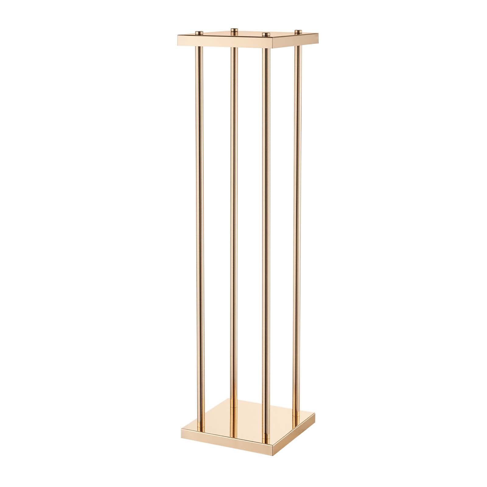 Wedding Flower Stand, 10PCS 80cm Column Flower Stand, Floral Stands with Metal Laminate, Cylindrical Cubic Floral Display Rack for Wedding, Party, Birthday, Home, Gold Centerpiece Stands - Image 1