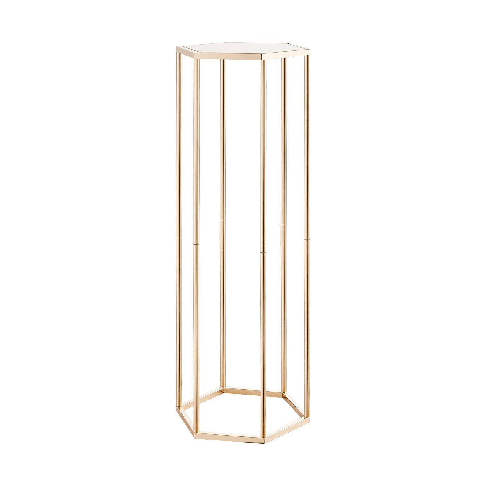 Wedding Flower Stand, 10PCS 80cm Column Flower Stand, Floral Stands with Acrylic Laminate, Hexagonal Cubic Floral Display Rack for Wedding, Party, Birthday, Home, Gold Centerpiece Stands - Image 1