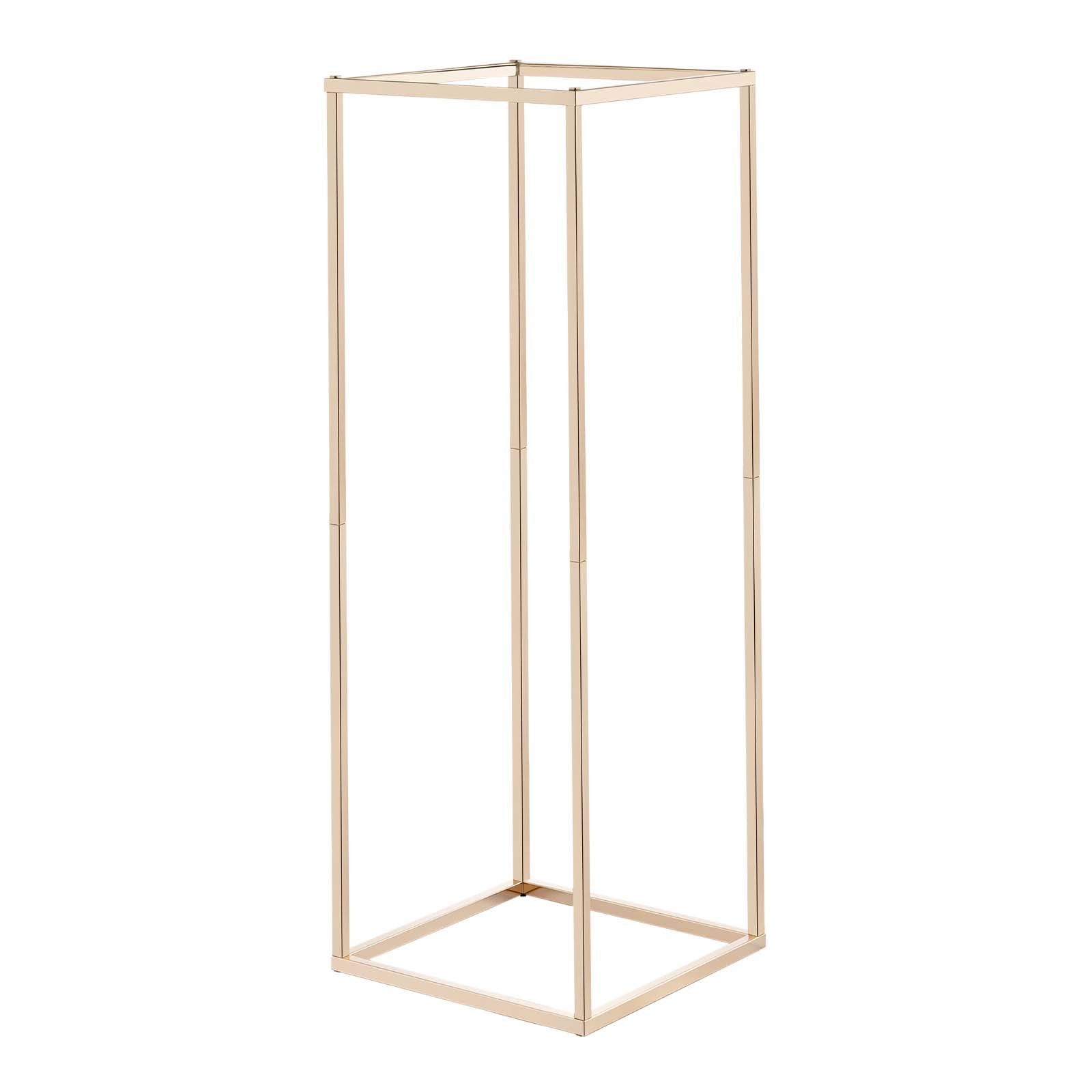 Wedding Flower Stand, 10PCS 80cm Column Flower Stand, Floral Stands with Hidden Screw, Rectangular Cubic Floral Display Rack for Wedding, Party, Birthday, Home, Gold Centerpiece Stands - Image 1