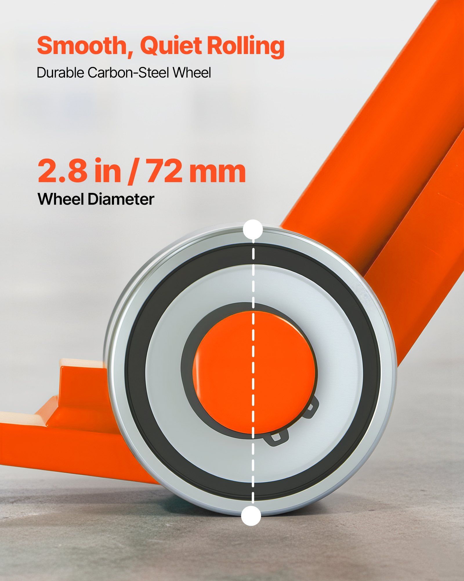 Prylever Bar, 2994 kg Weight Capacity, 1.4 m Carbon Steel Handle Lever Dolly, Pry Lever Bar with Wheels for Large Pallets, Heavy Items, Concrete Blocks, Heavy Duty Equipment Handling - Image 4
