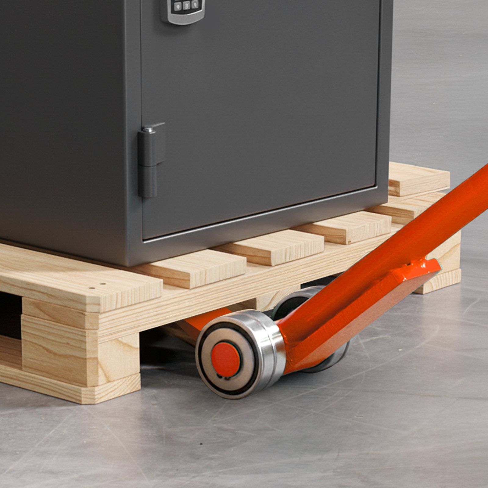 Prylever Bar, 2994 kg Weight Capacity, 1.4 m Carbon Steel Handle Lever Dolly, Pry Lever Bar with Wheels for Large Pallets, Heavy Items, Concrete Blocks, Heavy Duty Equipment Handling - Image 8