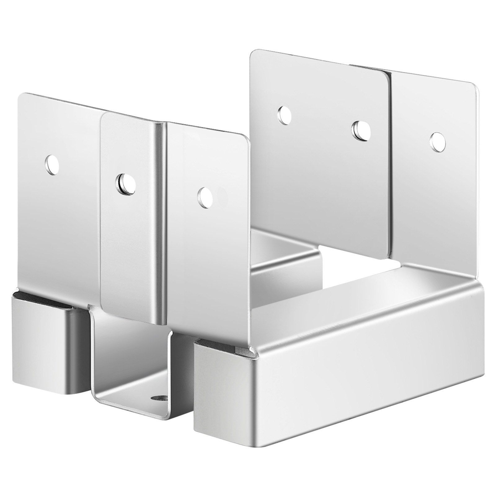 4x4 Post Base 10 Pcs, Inner Size 3.53x3.56inch/89.6x90.5mm Concrete Post Anchor, Heavy-Duty Zinc-Plated Carbon Steel Posts Brackets with 1 Inch Standoff Elevation, for Concrete Pergolas Patios - Image 1