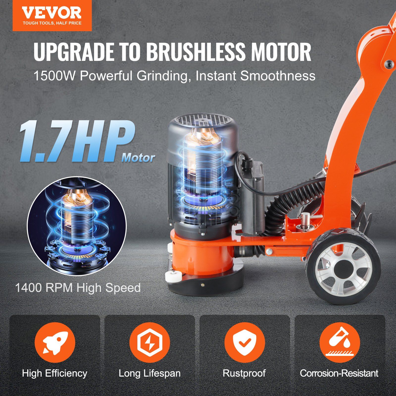 Electric Concrete Floor Grinder 7