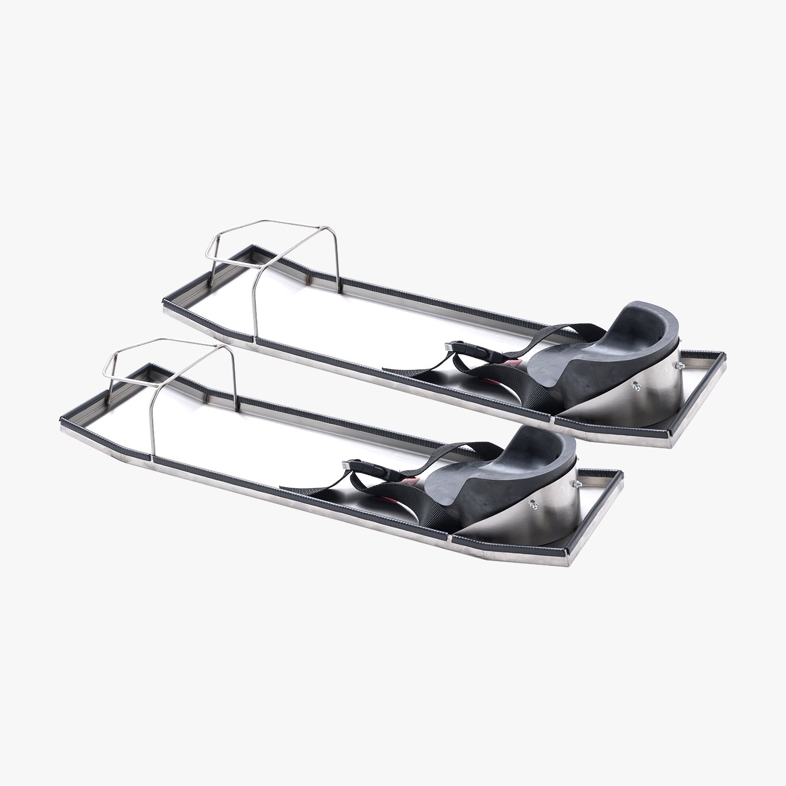 Concrete Knee Boards Stainless Steel, 30'' x 8'' Concrete Sliders, Knee Boards For Concrete, Concrete Knee Pads Moving Sliders, with Knee Pads & Board Straps for Cement and Concrete Finishing - Image 1