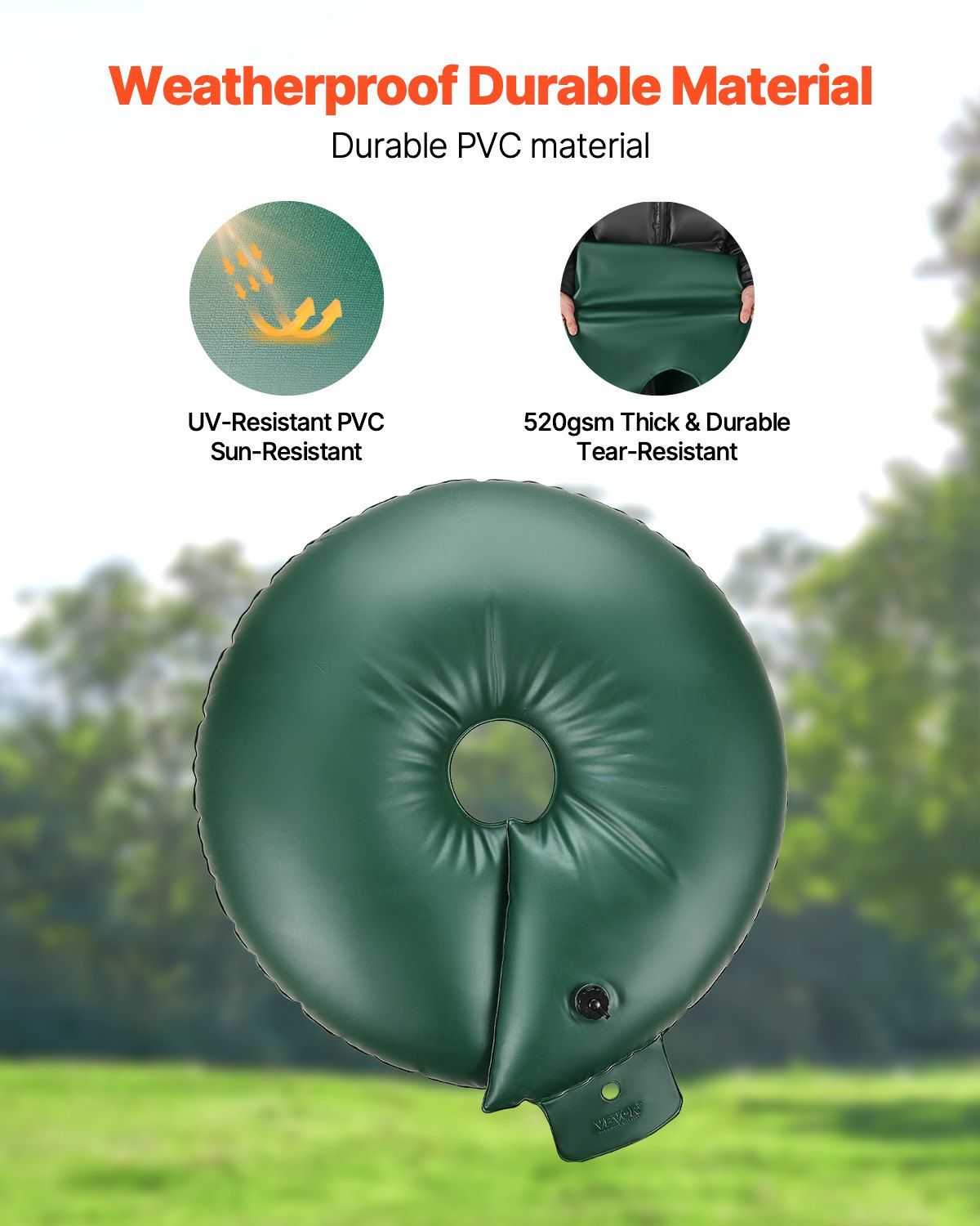 Tree Watering Rings, 4 Pcs 20 Gallons Tree Watering Bags, 6-9 Hours Slow Release, Refillable Planting Water Bags, Water Saving, Heavy Duty Watering System for Shrub Tree Root Drip Irrigation - Image 3