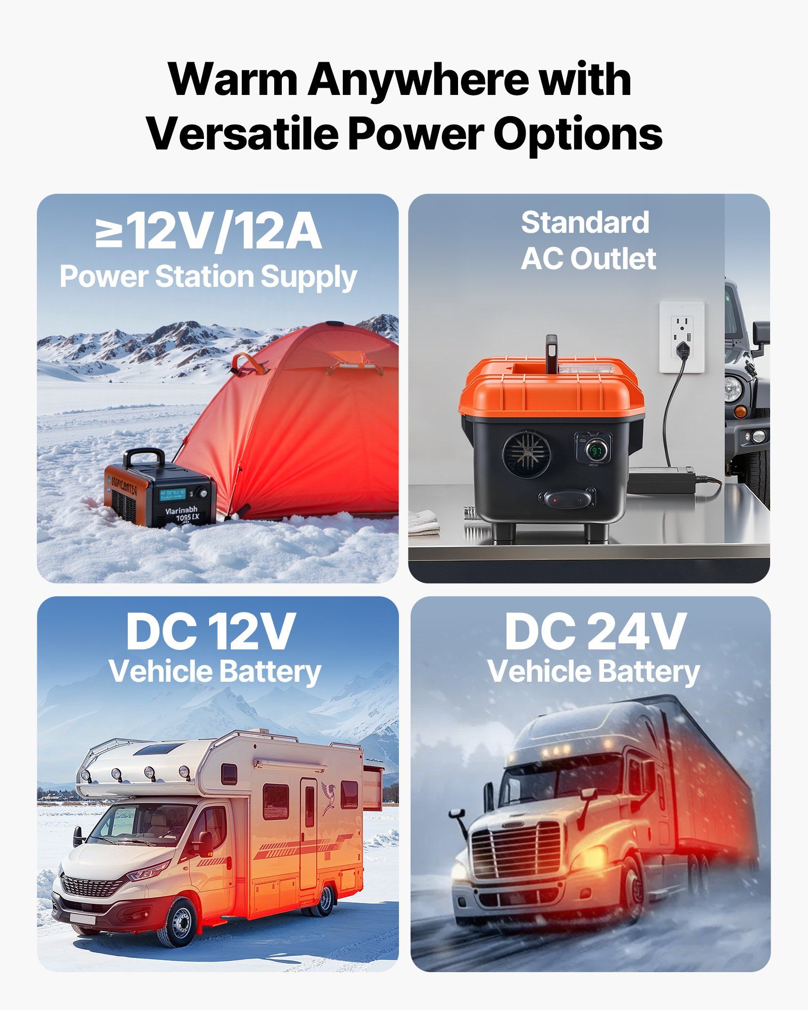 Diesel Heater, 8KW, DC 12V/24V, All in One Portable Diesel Air Heater with Remote Control and LCD Screen, Fast Heating Low Noise, 4 L Fuel Tank for Trucks, Vans, RVs, Campers, and Garages - Image 5