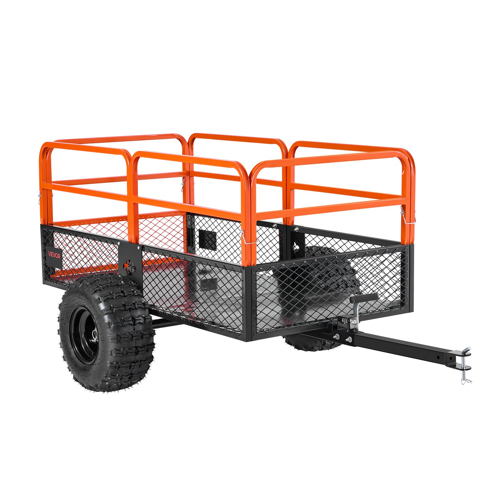 Garden Utility Trailer, 28 Cu. Ft. & 800 kg, ATV UTV Trailer, Tow Behind Steel Dump Trailers, Removable Rear Panel, Heavy Duty Pull Behind Yard Trailers for Lawn Mower Tractor Garden Waste - Image 1