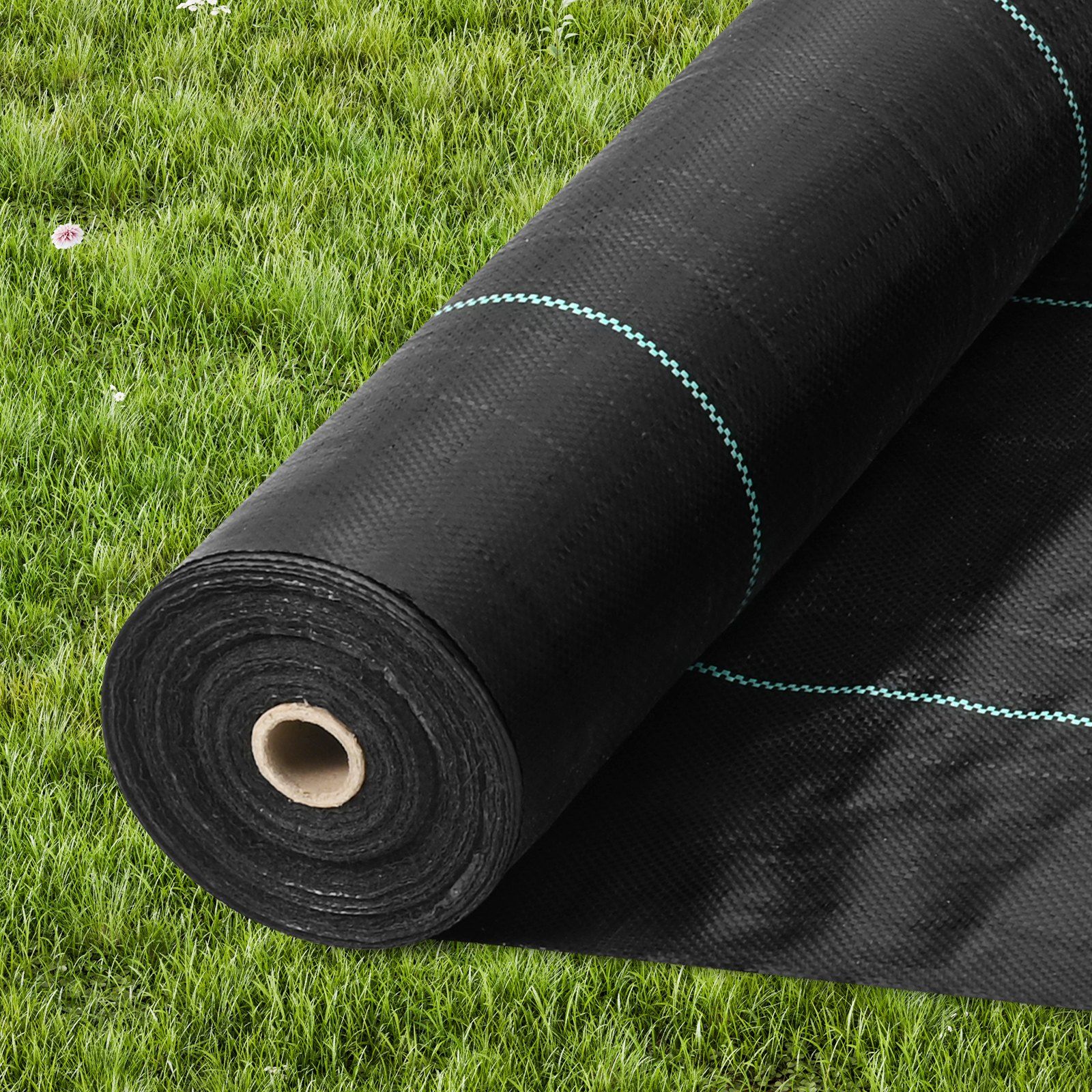 5FTx250FT Premium Heavy Duty Weed Barrier Landscape Fabric, 5OZ Woven Geotextile Fabric Under Gravel, High Permeability for Weed Blocker Weed Mat, Driveway Fabric, Weed Control Garden Cloth - Image 1