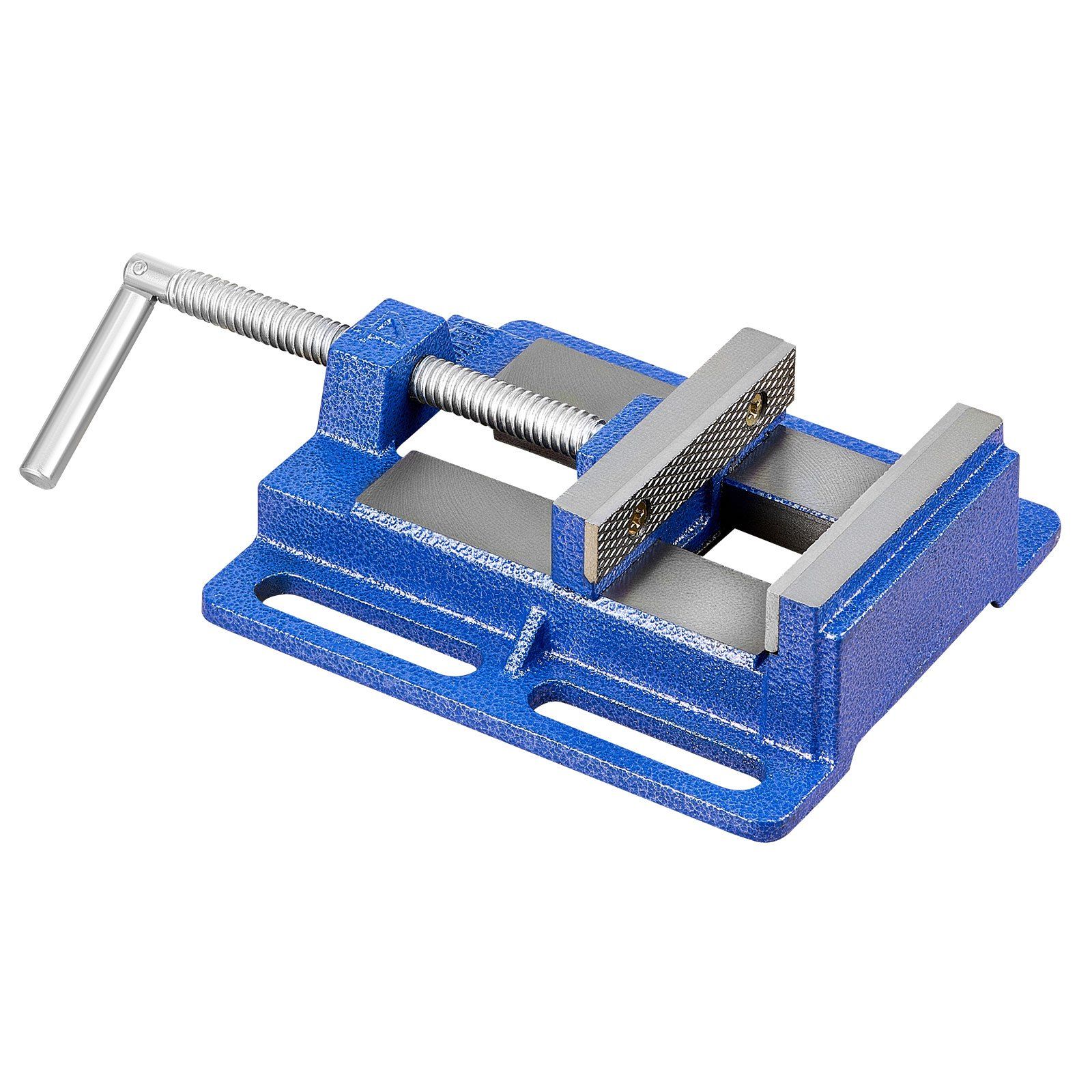 Drill Press Vise, 4 Inch Jaw Width, Portable Bench Vise, Slotted Base for Easy Installation, Durable Cast Iron Construction, Workbench Vice, for Woodworking, Metalworking, Drilling, and Cutting - Image 1