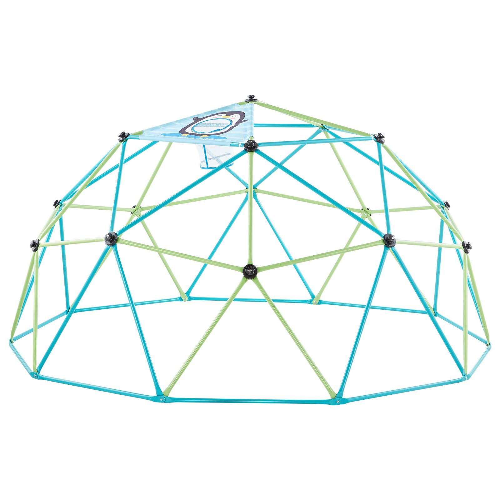 Climbing Dome, 305cm Geometric Dome Climber for Kids, 453kg Loading Jungle Gym Playground with Octopus Net & 2 Basketballs, Easy-Assembly Outdoor Backyard Climbing Toys - Gift for Boys Girls - Image 1