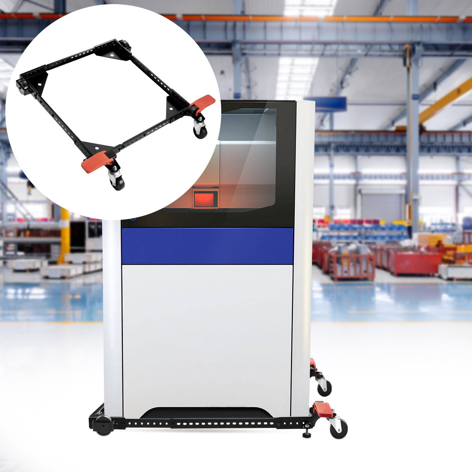 Mobile Base, 226.8 kg Capacity, Adjustable from 304 x 304 mm to 914 x 914 mm, Heavy Duty Universal Mobile Base Stand with Swivel Wheels, for Woodworking Equipment, Bandsaw, Power Tools, Machines - Image 8