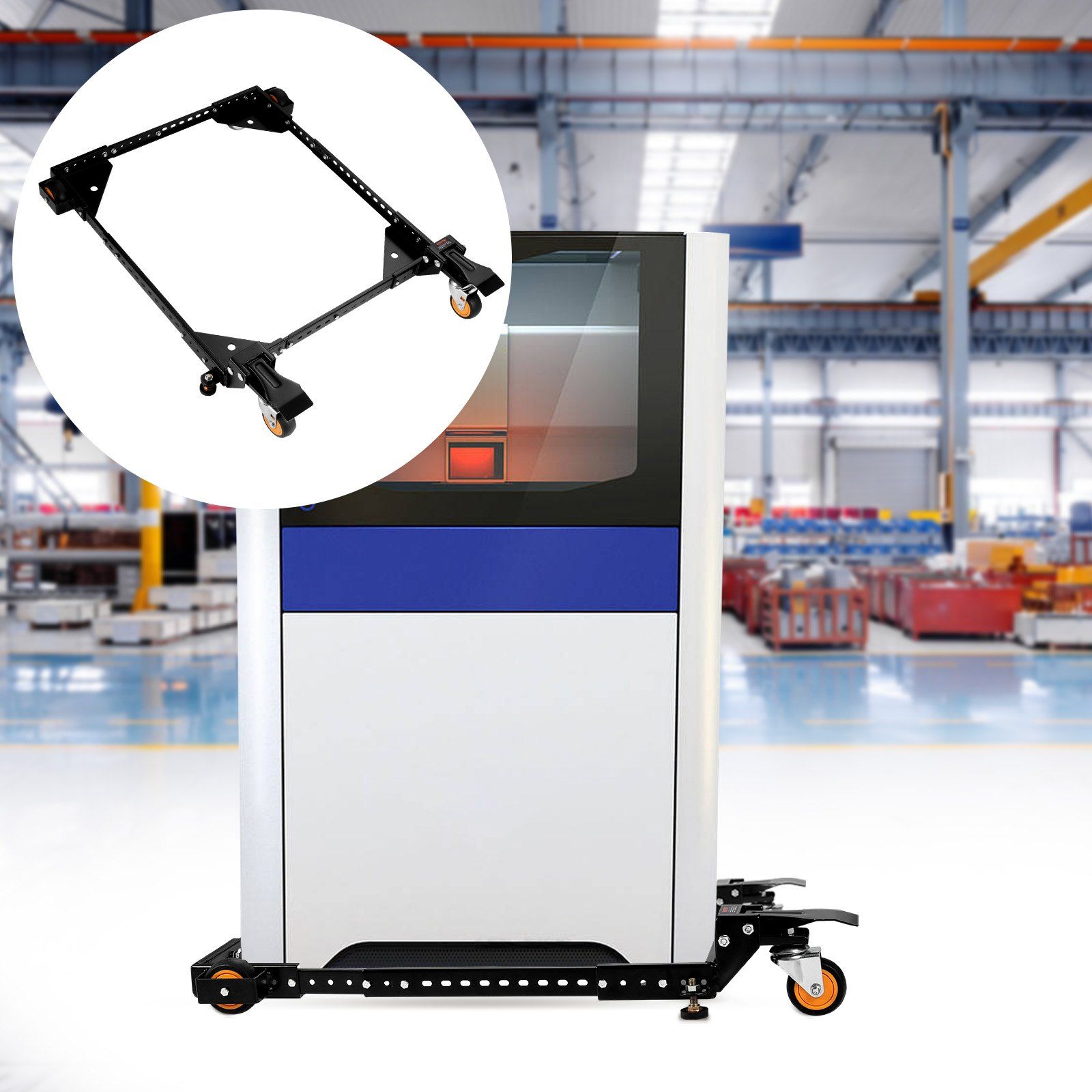 Mobile Base, 295.5 kg Capacity, Adjustable from 304 x 304 mm to 914 x 914 mm, Heavy Duty Universal Mobile Base Stand with Swivel Wheels, for Woodworking Equipment, Bandsaw, Power Tools, Machines - Image 8