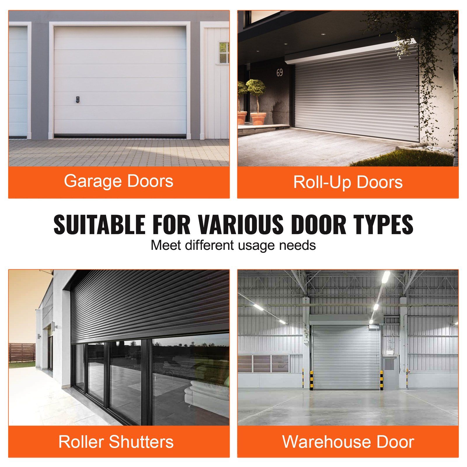 Garage Door Seals Bottom Rubber, U Shape +O Ring Garage Door Bottom Weather Seal with Pre-drilled Aluminum Track Retainer Kit, 16ft 5/16 inch T-ends and 3 3/4 inch Width, for Doors, Black - Image 6