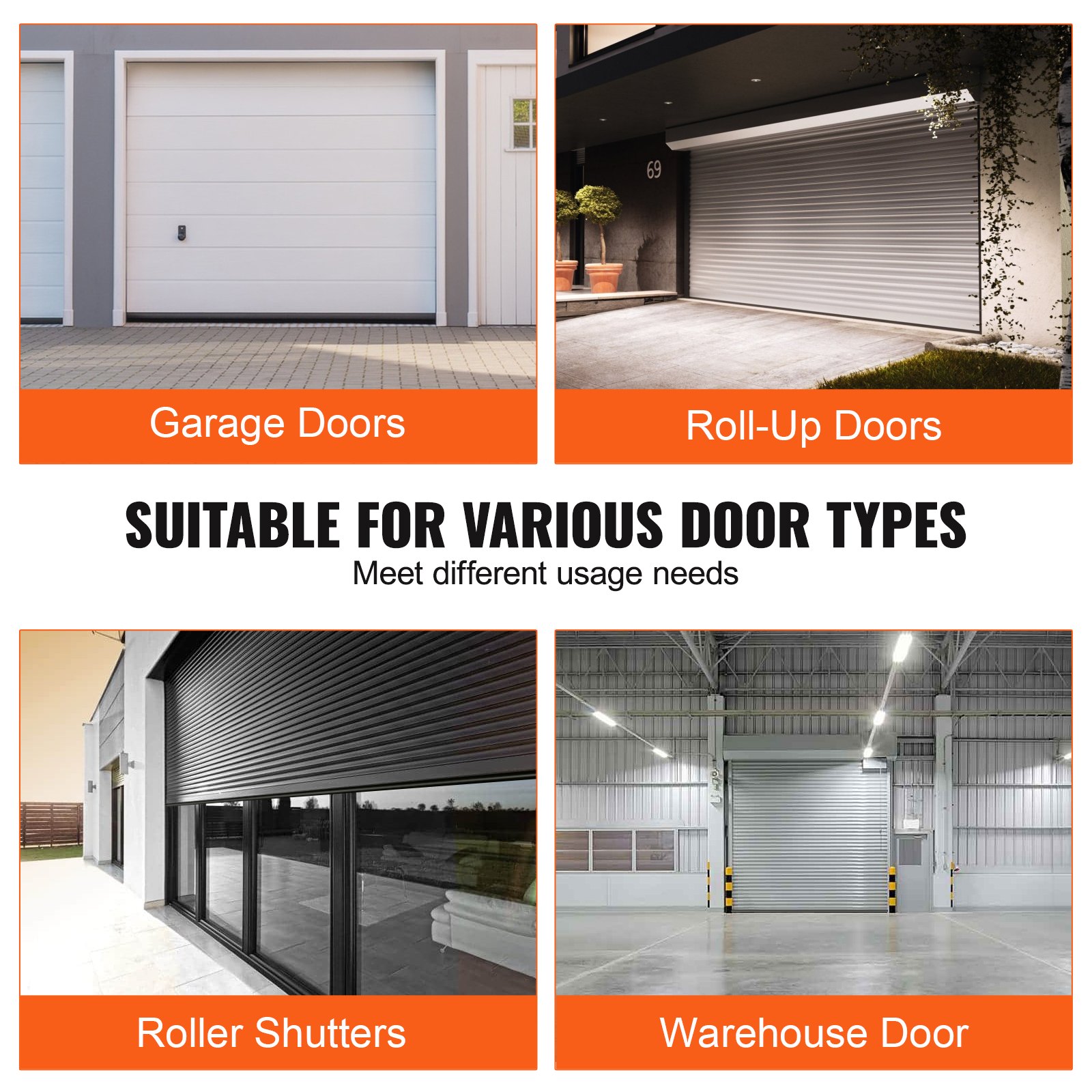 Garage Door Seals Bottom Rubber, U Shape +O Ring Combination Garage Door Bottom Weather Seal, 20ft Weatherproofing Garage Door Seal, 5/16 inch T-ends and 3 3/4 inch Width, for Doors, Black - Image 6