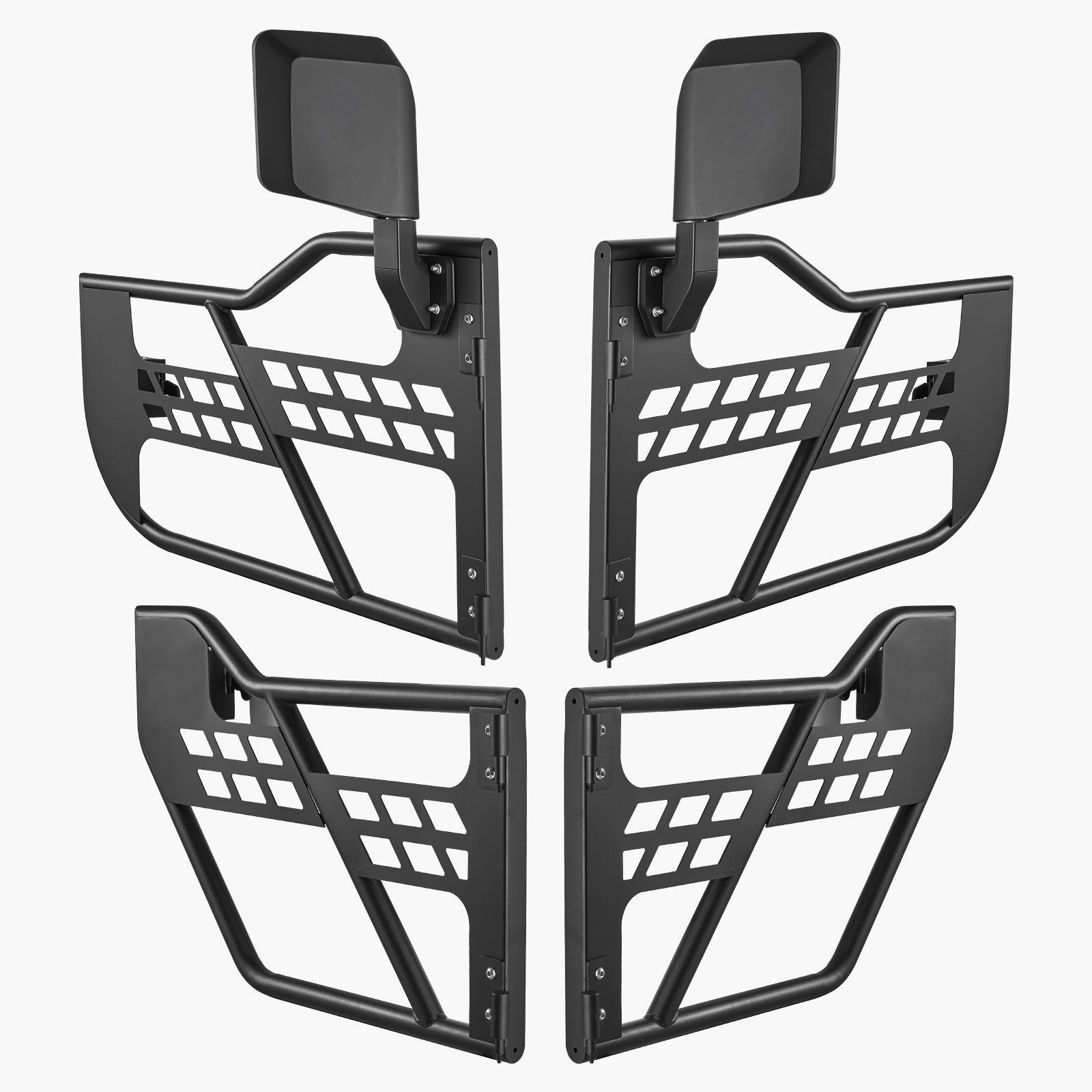 Jeep Tube Doors, 4-Door, Hunting Style Jeep Tubular Door with DOT Certified Rear View Mirrors, Jeep Doors with Rear Mirrors for 2018-2024 Jeep Wrangler JL & 2020-2024 Jeep Gladiator JT - Image 1