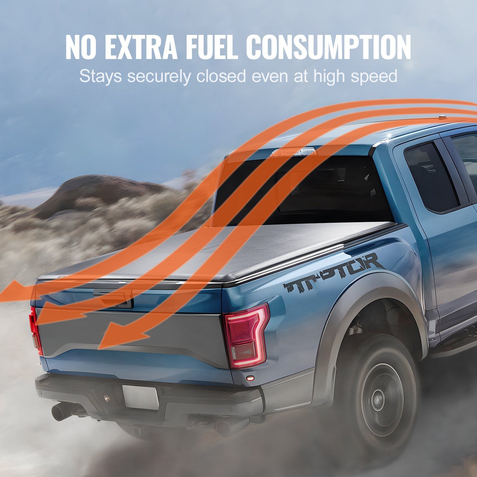 Truck Bed Cover, Roll Up Truck Bed Tonneau Cover, Compatible with 2009-2024 Ford F-150 Styleside Bed, for 1.7m x 1.7m Bed, Soft PVC material, 100% Bed Access Roll Up Tonneau Cover - Image 6