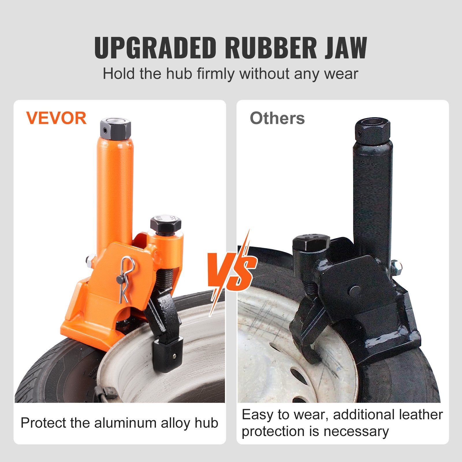 Manual Tire Bead Breaker, 96.5-106.7 mm Tires Changer Tool with Rubber Pad, Protect Aluminum Alloy Hubs, Easy-Operated Tire Repair Tool for ATVs/UTVs, Tractors, Trucks, Cars, Heavy Duty Tires - Image 4