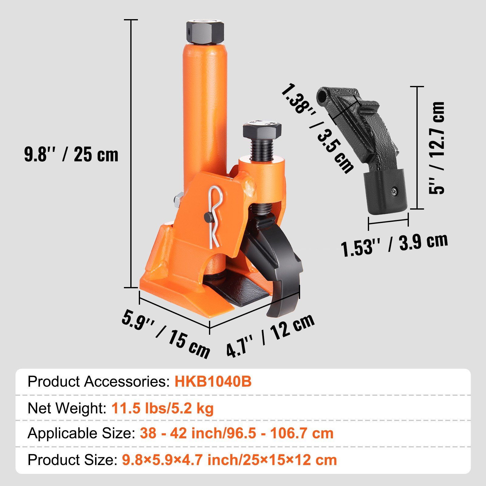 Manual Tire Bead Breaker, 96.5-106.7 mm Tires Changer Tool with Rubber Pad, Protect Aluminum Alloy Hubs, Easy-Operated Tire Repair Tool for ATVs/UTVs, Tractors, Trucks, Cars, Heavy Duty Tires - Image 7