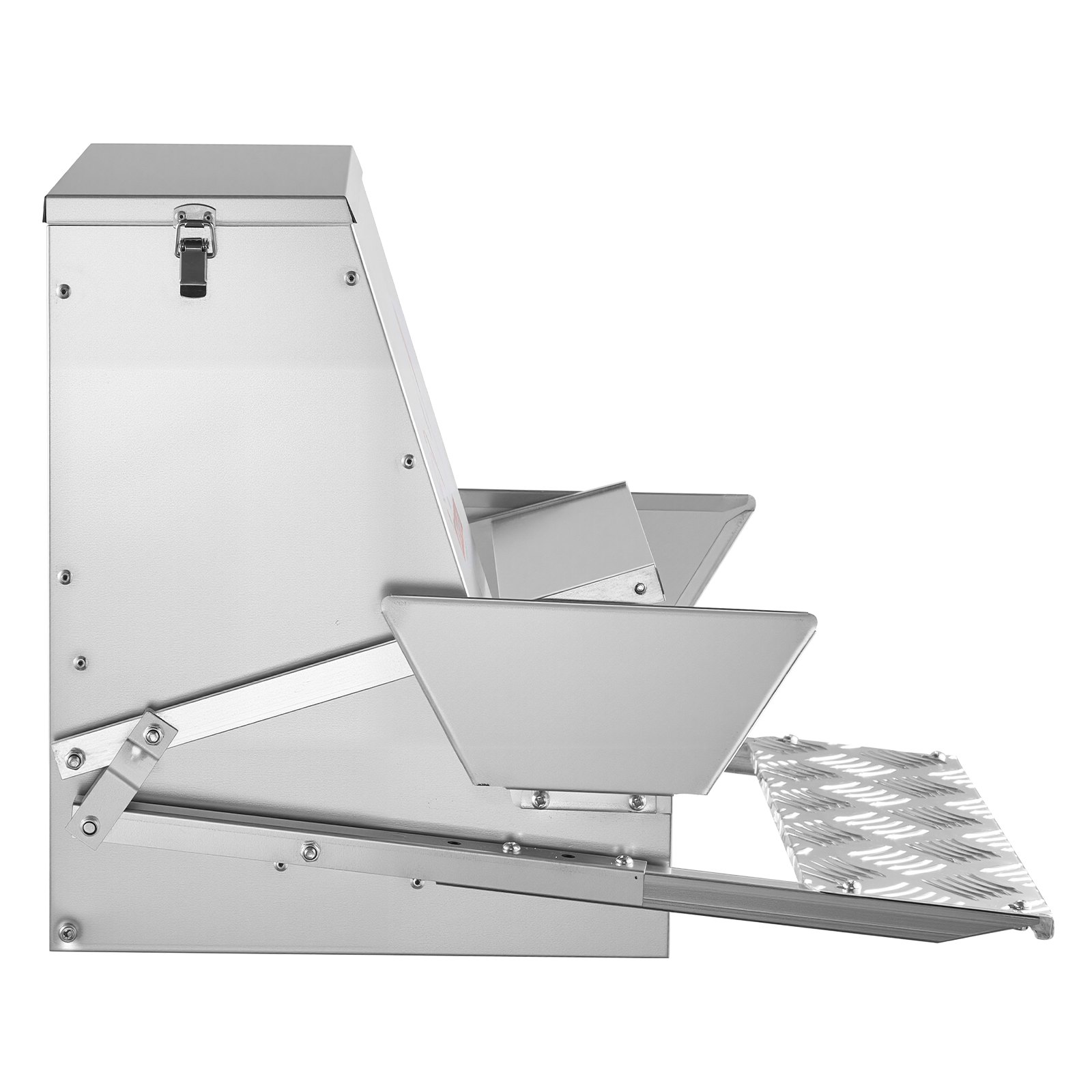 Automatic Chicken Feeder, 18.14 kg Capacity, Rainproof Treadle Poultry Feeder with Lockable Lid, No Waste, Galvanized Steel Construction, Outdoor Use, for Chicken, Bantams, Poultry, Pheasants - Image 1