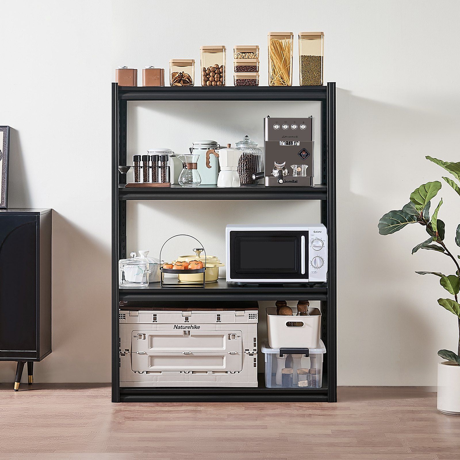 Storage Shelves, 2400 lbs, 4 Tier Garage Storage Shelving, 20
