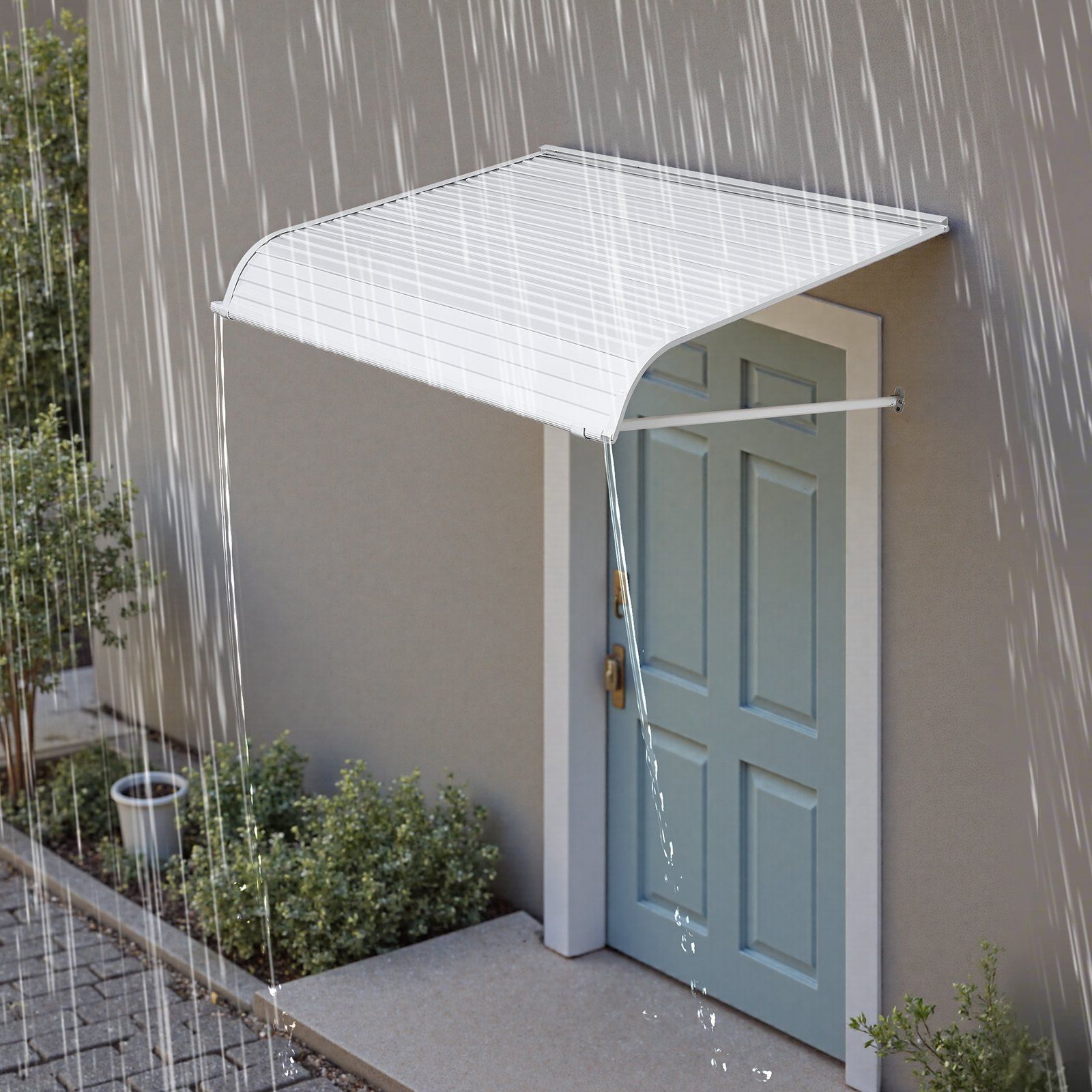Aluminum Awning 1219 × 1066 mm, Durable Window Awning Door Canopy, Lightweight and Stable Aluminum Exterior Awnings Rain Snow Sunlight Protection for Door Entrance Windows Patio Porch - Image 8