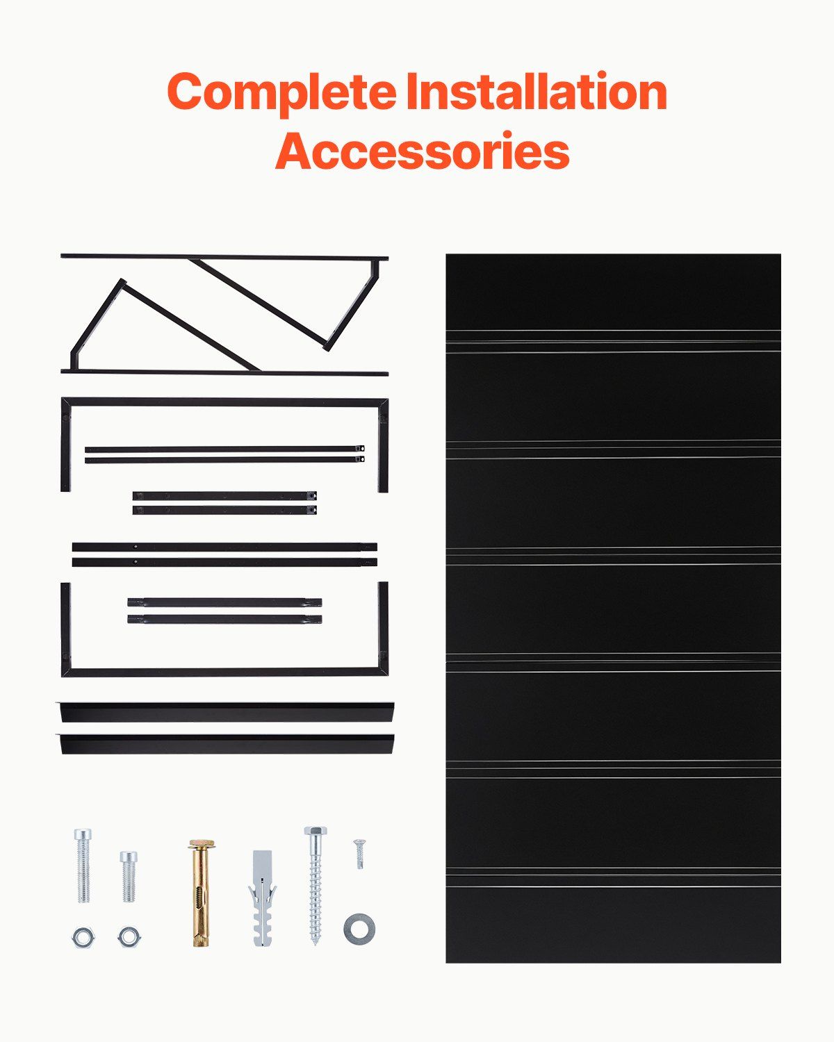 Fixed Metal Awning 2032 × 910 mm, Window Awning Door Canopy, Stable Triangle Steel Frame Exterior Awnings Rain, and Snow Sunlight Protection for Door Entrance, Windows, Porches, Balconies - Image 5