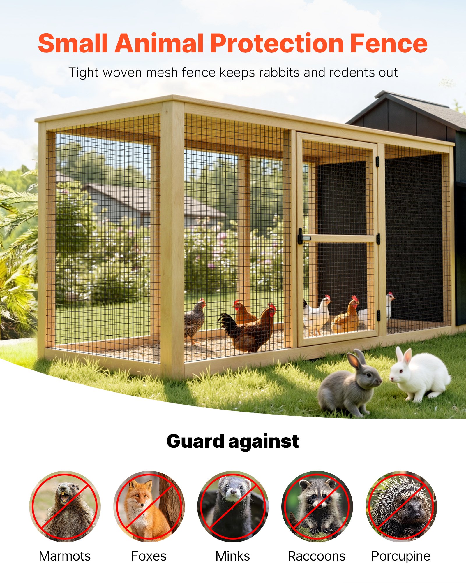 Hardware Cloth 61cm x 7.62m, 2 x 3 in Mesh 16 Gauge Galvanized Wire Mesh Roll, Weather-Resistant Vinyl Coated Chicken Wire Fencing, Heavy Duty Welded Garden Plant Fencing for Rabbit Cage Snake - Image 2