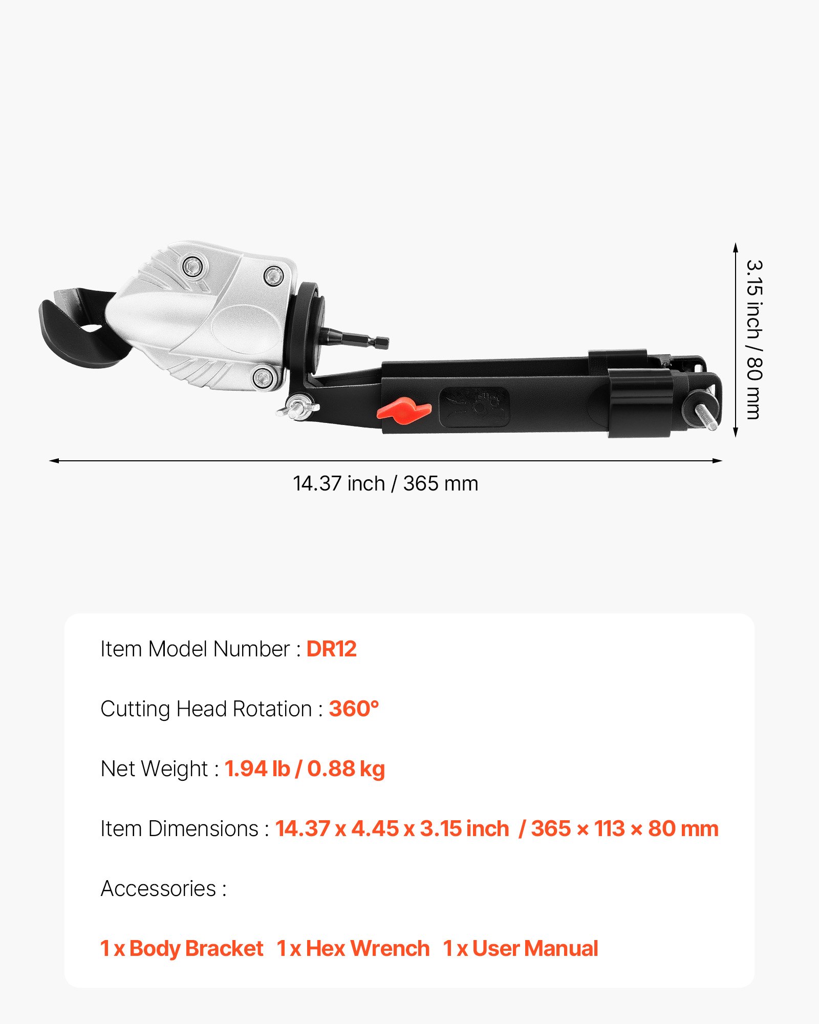 Metal Shear/Cutter Drill Attachment, Sheet Metal Cutter with 360-Degree Pivoting Head, Sharp Blades,Ideal for 18 GA Galvanized Steel, 20 GA Stainless Steel, Aluminum Plate, Plastic, Cardboard - Image 7