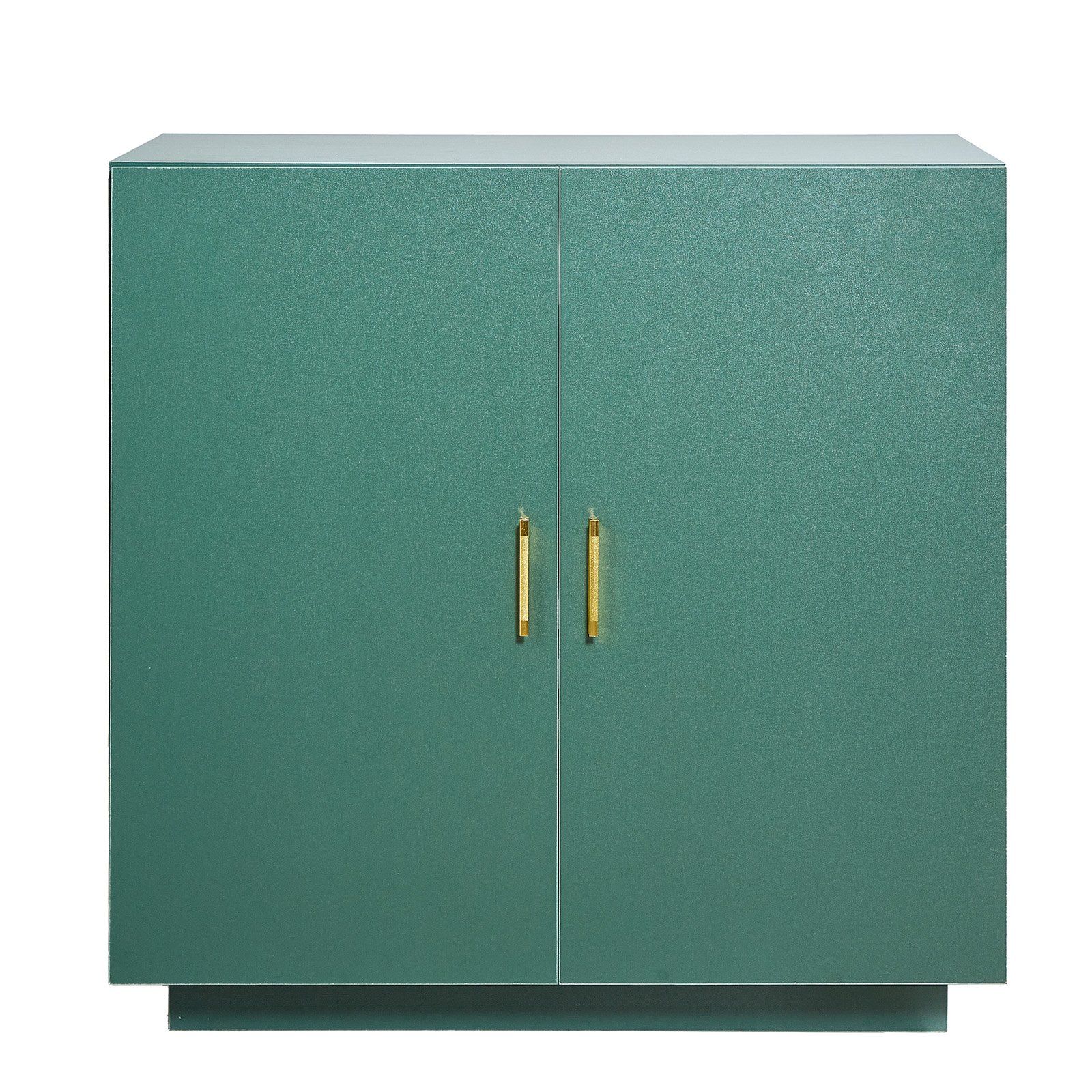 Cat Litter Box Enclosure, 80 cm Hidden Litter Box Cabinet, Wooden Indoor Cat Washroom with Ventilated Holes, Double-Door Kitty Pet House Furniture, End Side Table Fit Most Litterboxes - Image 1
