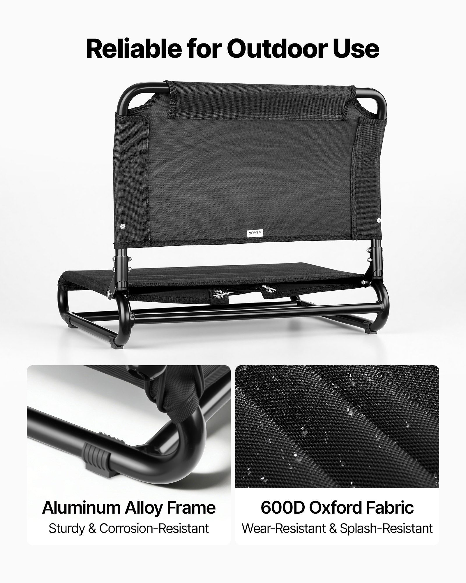 Kayak Seat, Folding Kayak Seat with Comfortable Back Support, Aluminum Alloy Frame & 600D Oxford Fabric, Easy Assembly for Paddling, Fishing and Recreational Kayaking - Image 6