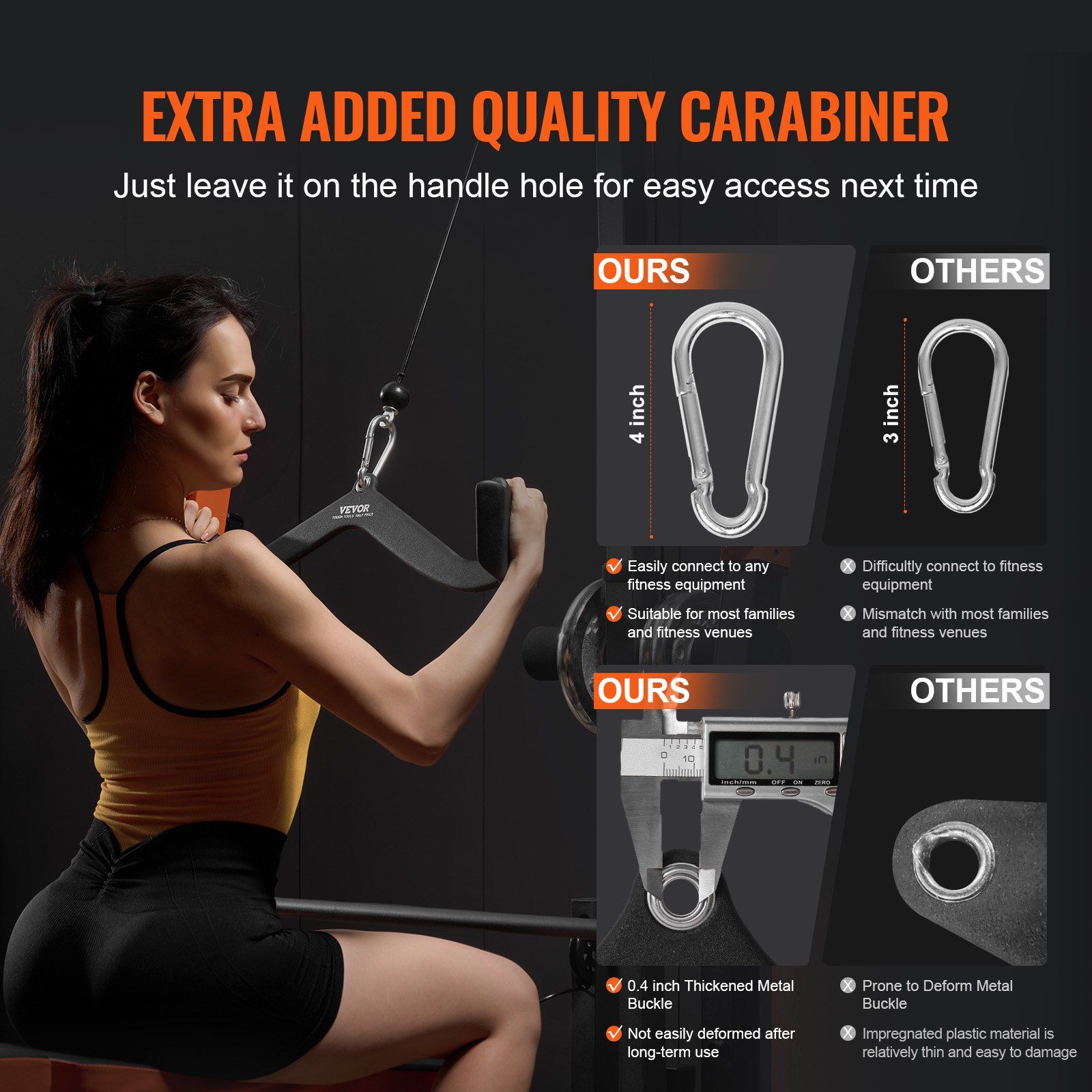 LAT Pulldown Attachments, Cable Machine Rowing T-bar V-bar 7 Set, Tricep Pull Down Bar, Back Strength Training Rubber Coated Handle Grip, Bicep Curl Tricep Lat Pulldown Bar for Home Gym Fitness - Image 4