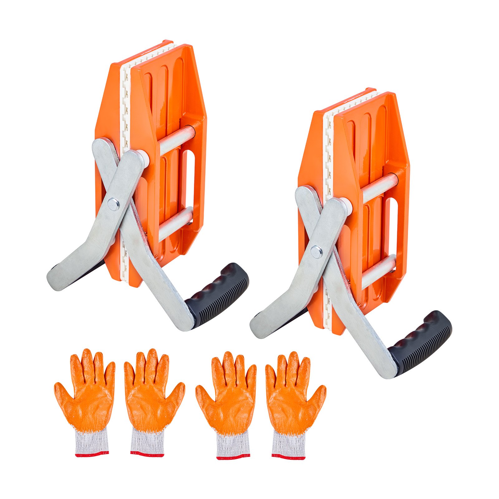 Double Handed Stone Carrying Clamps, 299 kg Load Capacity, 2 Pack Granite Panel Carriers Lifting Tools with Rubber-lined (0-60 mm), Heavy Duty lifting Clamps for Plywood, Glass, Granite - Image 1