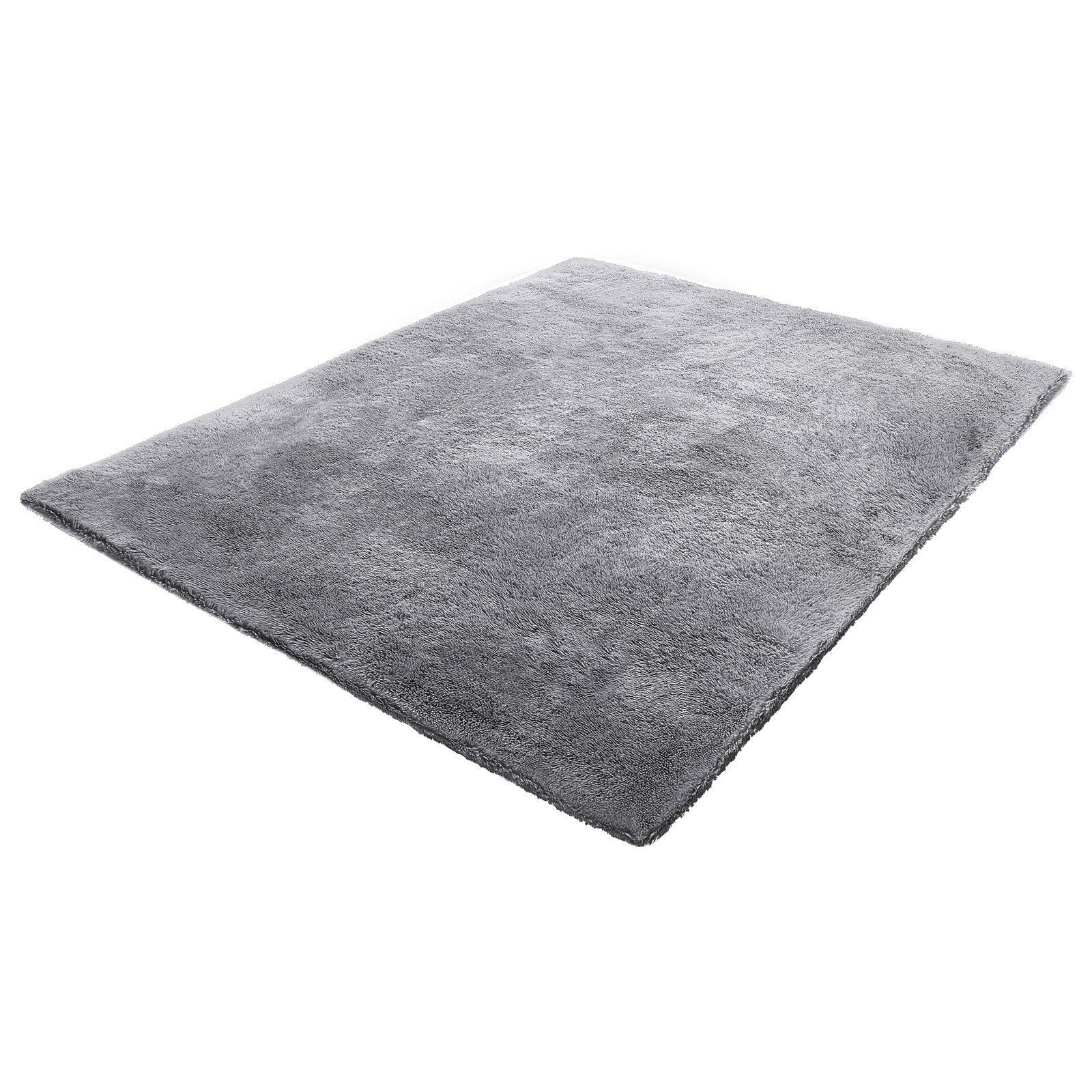 Indoor Plush Area Rugs, 2.44 x 3.05m Soft Plush Carpet, Furry Shag Area Rugs for Living Room, Bedroom, Sunroom, Modern Home Decor Aesthetic, Non-Shedding, Non-Woven, Slip-Resistant, Smoke Gray - Image 1