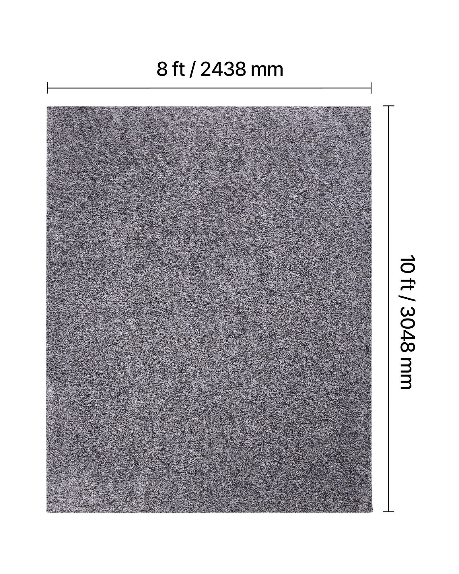 Indoor Plush Area Rugs, 2.44 x 3.05m Plush Carpet, Area Rugs Furry with Long Plushs Pile, Thick & Durable High-Pile Rug for High-Traffic Areas, Non-Shedding & Non-Slip Backing, Blue-Gray - Image 2