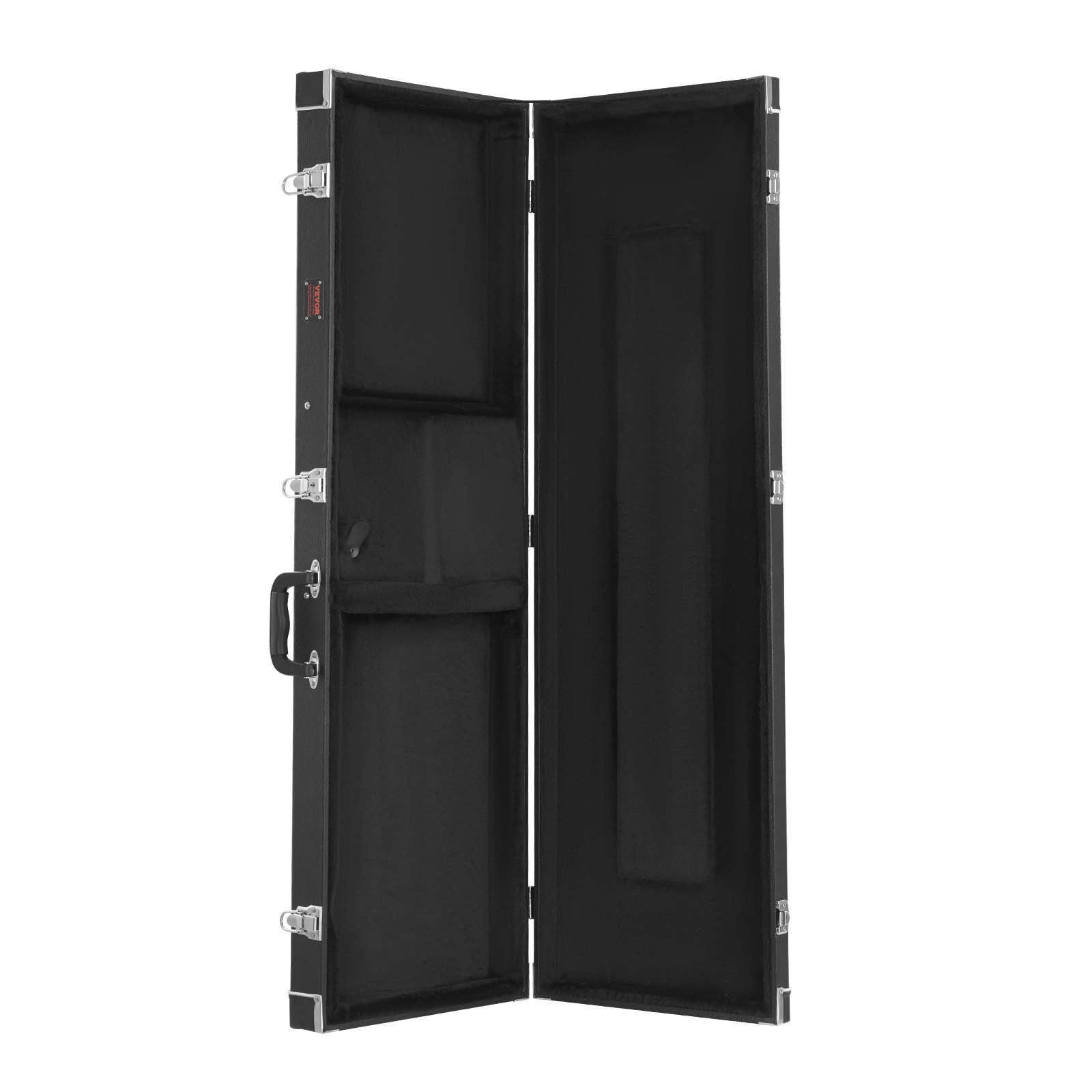 Bass Guitar Hard Case, 1220 mm Rectangular Guitar Hard Case, With Lock Latch Keys Handle, PVC Padding Soft Lining Water-Resistant Hard Shell Guitar Case, for 990-1180 mm Bass Guitars, Black - Image 8