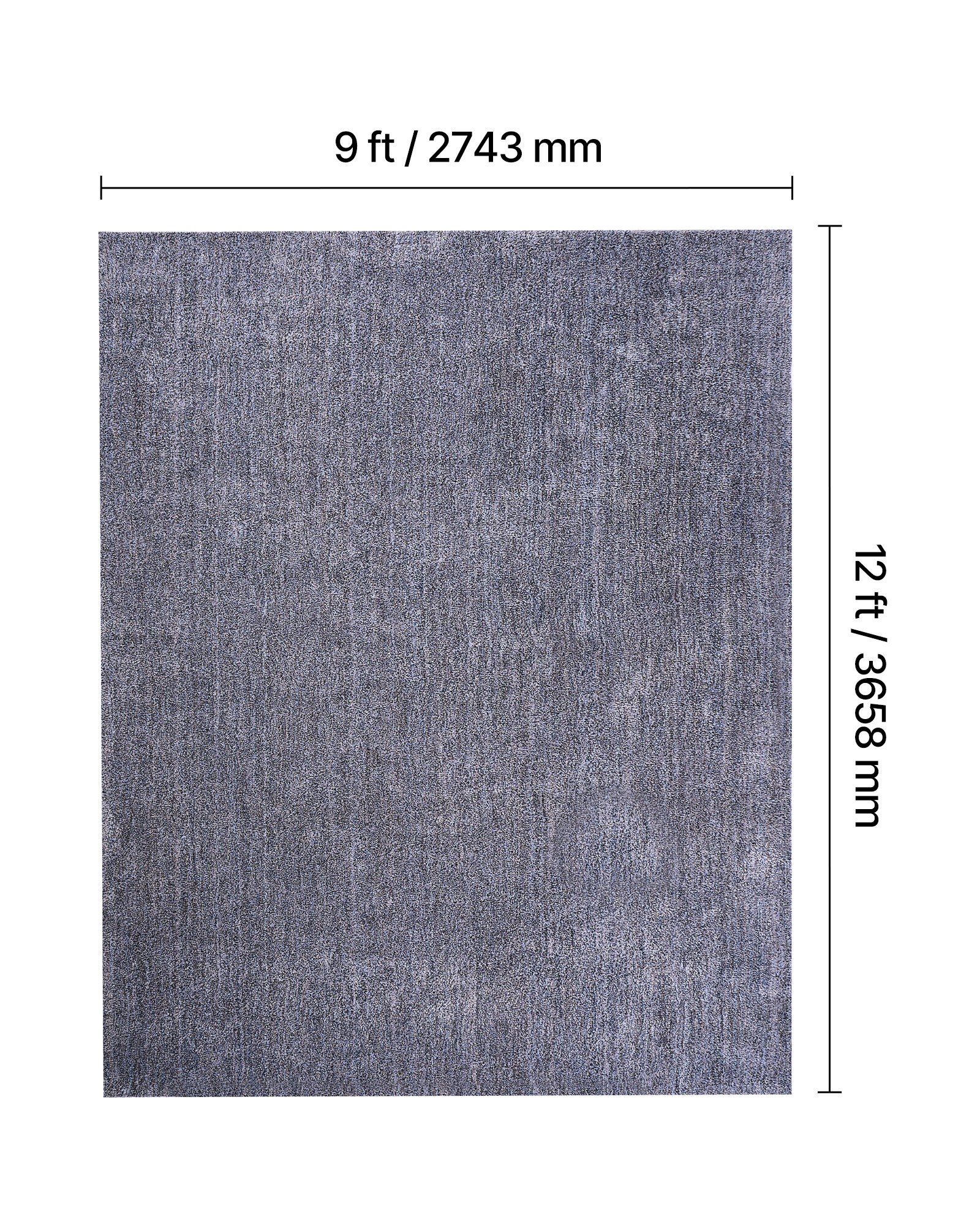 Indoor Plush Area Rugs, 2.74 x 3.66 m Plush Carpet, Area Rugs Furry with Long Plushs Pile, Thick & Durable High-Pile Rug for High-Traffic Areas, Non-Shedding & Non-Slip Backing, Blue-Gray - Image 2