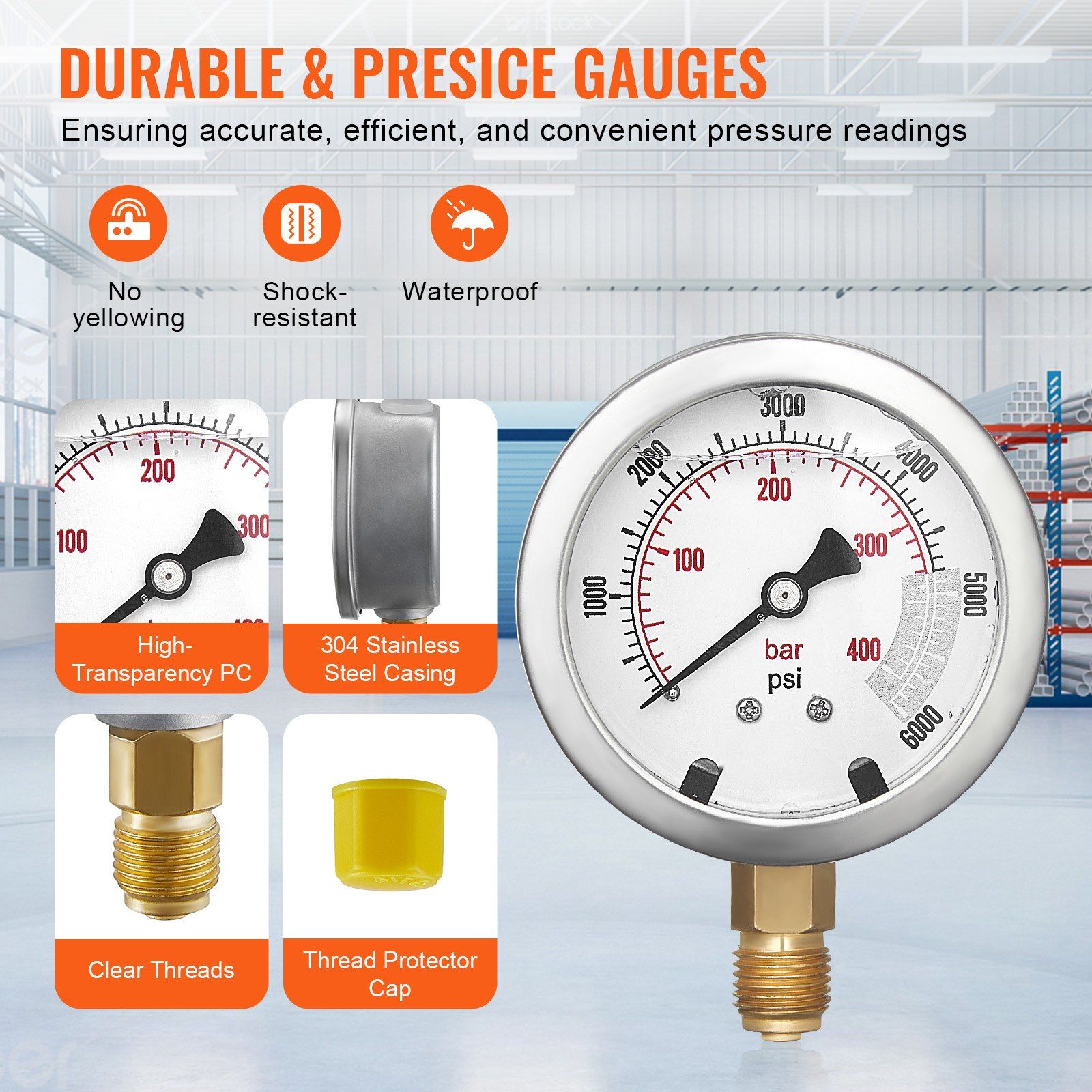 Hydraulic Pressure Test Kit, 250/400/600bar, 3 Gauges 11 Test Couplings 3 Test Hoses, Excavator Hydraulic Test Gauge Set with Portable Carrying Case for Excavator Tractors Construction Machinery - Image 3
