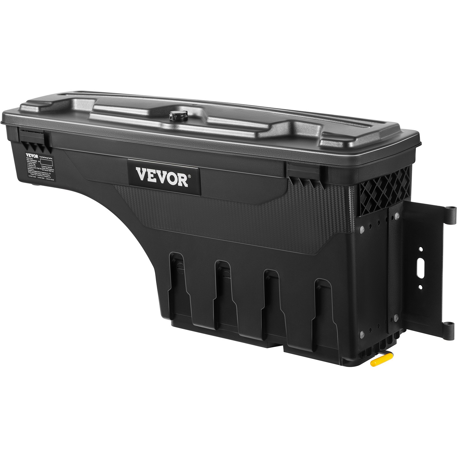 Truck Bed Storage Box, Lockable Swing Case with Password Padlock, 6.6 Gal/25 L ABS Wheel Well Tool Box, Waterproof and Durable, Compatible with Ford F-150 2015-2021, Passenger Side - Image 1