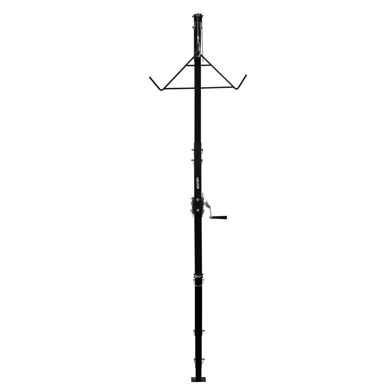 Truck Hitch Game Hoist, 400 lbs Load Capacity, Hunting Deer Hoist with 2-inch Receiver, 360-Degree Swivel Shaft & Adjustable Height, Includes Gambrel Winch for Skinning & Cleaning Game - Image 1