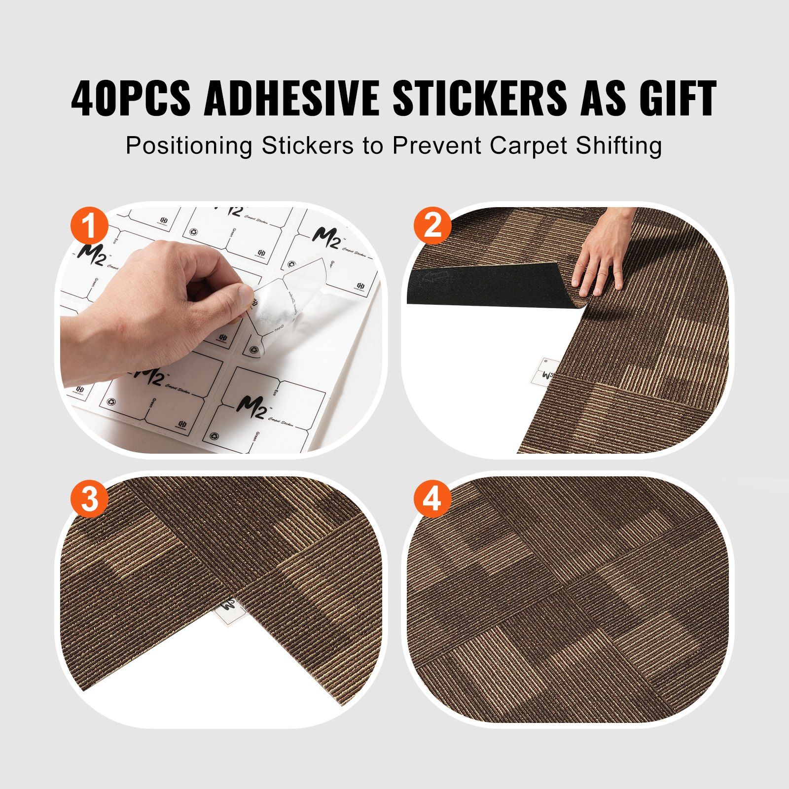 Carpet Tiles Reusable, 24