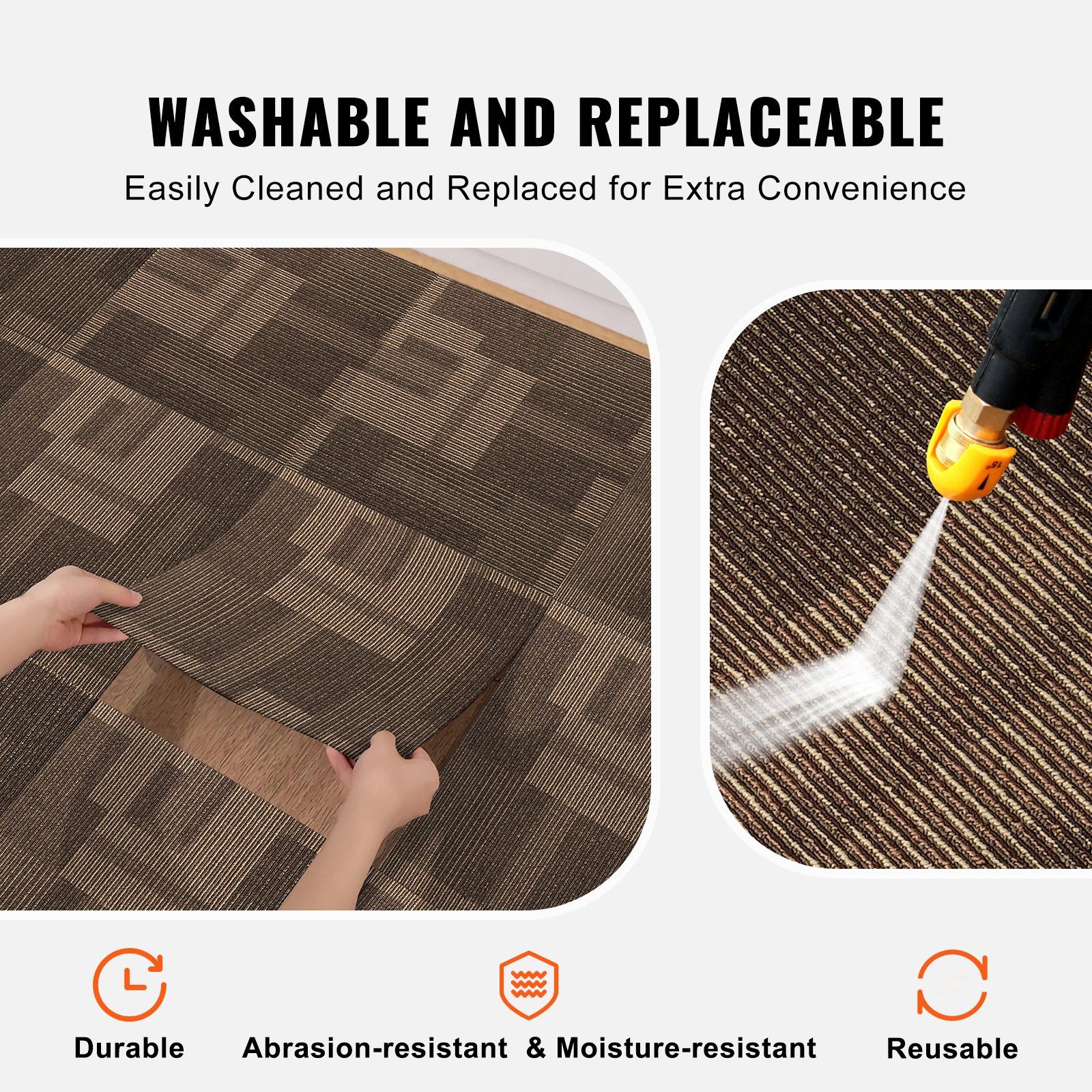 Carpet Tiles Reusable, 24