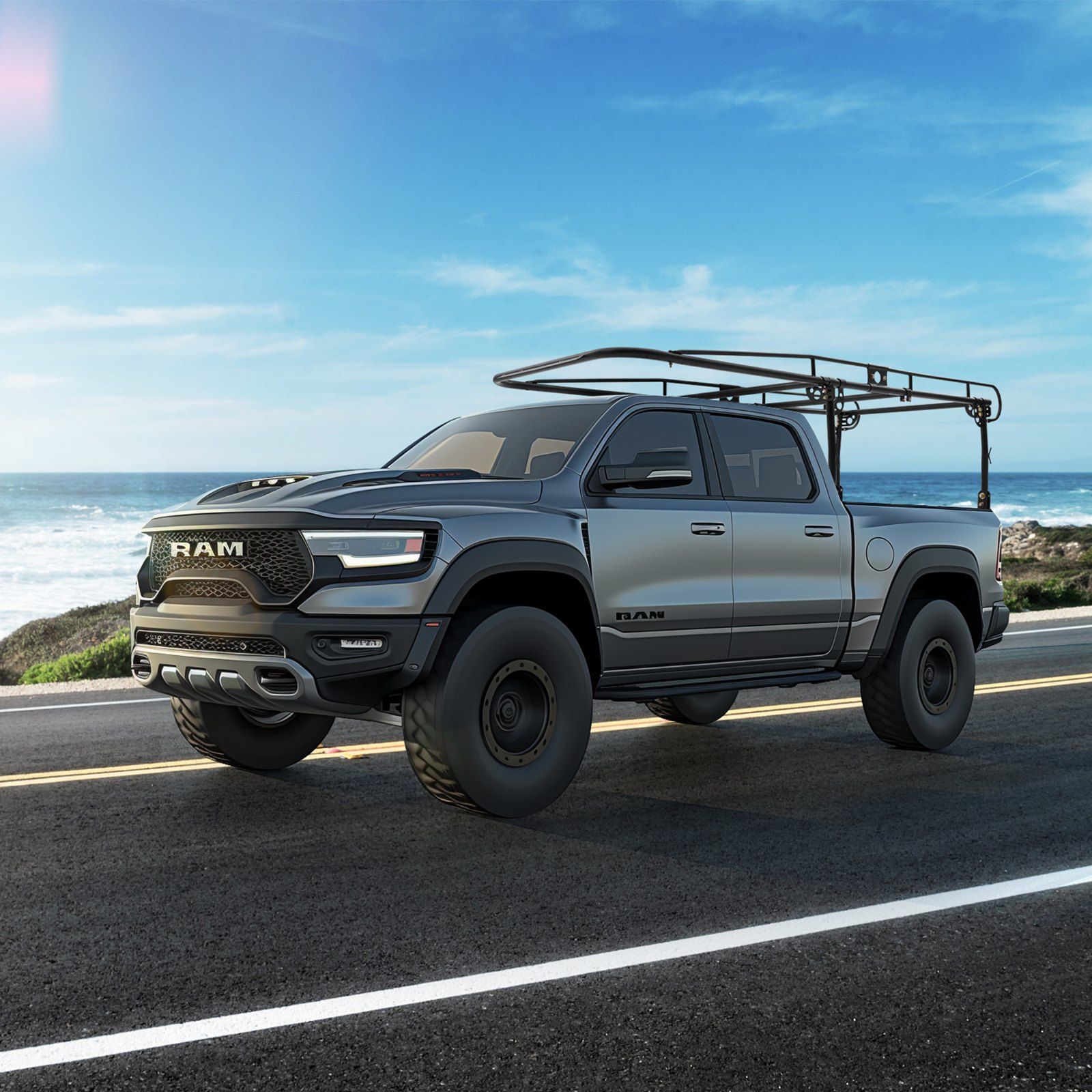 Truck Ladder Rack, 1000 LBS / 454 KG Strong Capacity Truck Racks, Non-Drilling / Drilling Installation for Long or Heavy Cargo, 43.3-63 inch Adjustable Width for Kayak, Ladder, Surfboard, Lumber - Image 8