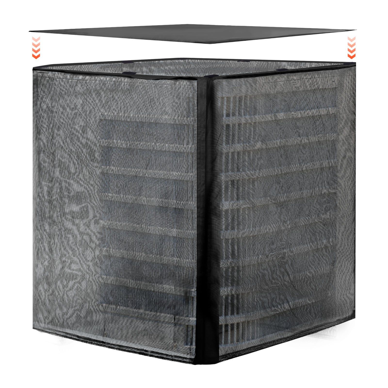 Air Conditioner Cover, 914 x 914 x 1010 mm Ac Cover for Air Conditioning Unit, Dual-Layer, Detachable Canopy,Waterproof Polyester, Universal HVAC Protector for Outdoor Outside Ac Unit, Black - Image 1