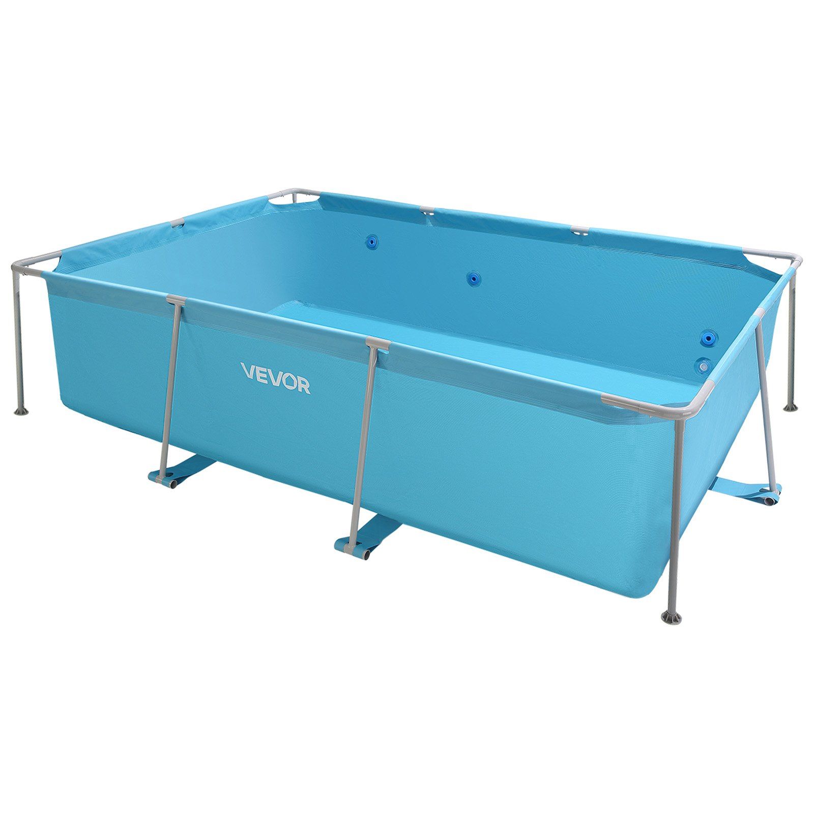 Frame Above Ground Swimming Pool, 3 x 2 x 0.762 m Rectangular Steel Metal Frame, Large Rectangle Outdoor Backyard Family Pool, Easy to Assemble Rust-Resistant, 3959.54 L Water Capacity, Blue - Image 1