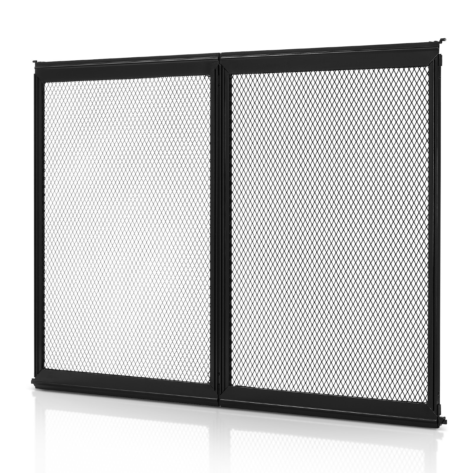 RV Screen Door Protector, 673.1 x 508 mm Door Grille, Easy to Install and Disassemble, Reinforced Breathable Protective Mesh, Aluminum Alloy Camper RV Entry Protector for Pet Protection, Black - Image 1