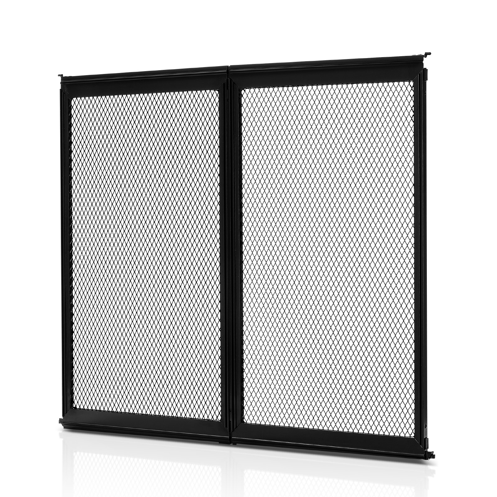 RV Screen Door Protector, 571.5 x 508 mm Door Grille, Easy to Install and Disassemble, Reinforced Breathable Protective Mesh, Aluminum Alloy Camper RV Entry Protector for Pet Protection, Black - Image 1
