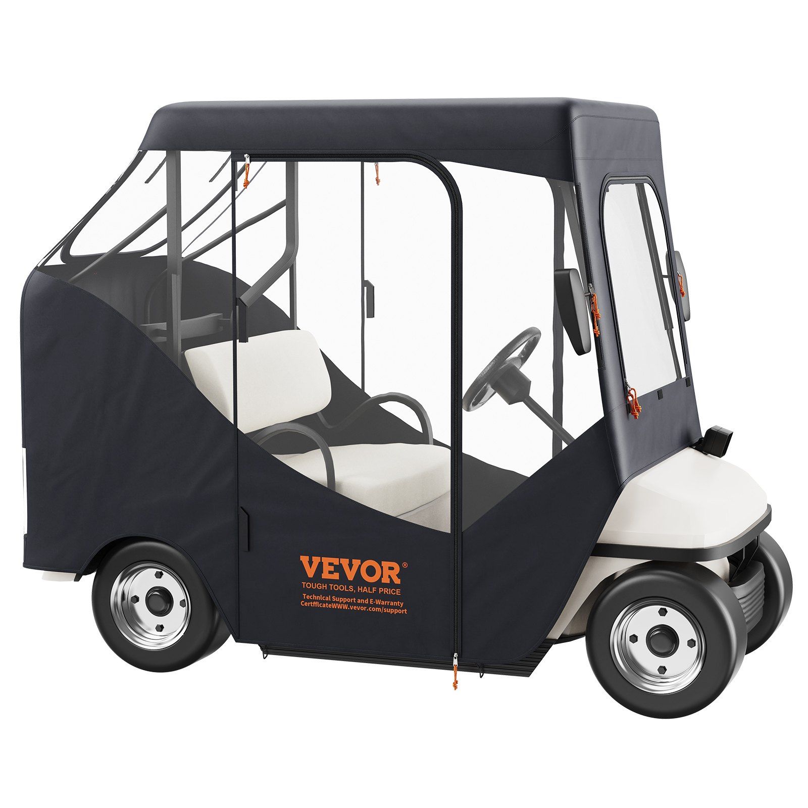 Golf Cart Enclosure, Polyester Driving Enclosure, Club Car Covers Suitable for 2-Seater Golf Carts, Sunproof and Dustproof Outdoor Cart Cover - Image 1