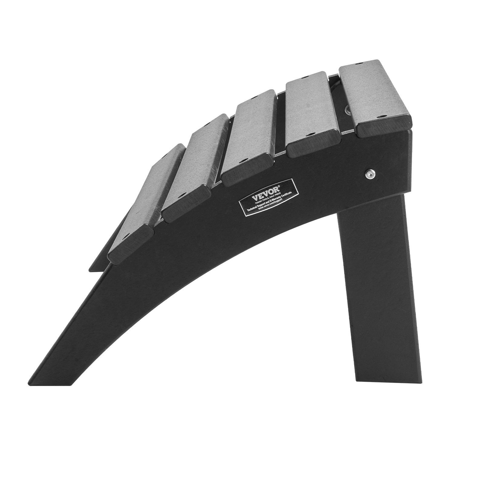Adirondack Ottoman, 47.5L x 50W x 33H cm HDPE Plastic Folding Adirondack Ottoman, Weather-Resistant Foot Rest for Adirondack Chair, Widely Used for Outside Porch Pool Lawn Backyard, Black - Image 1